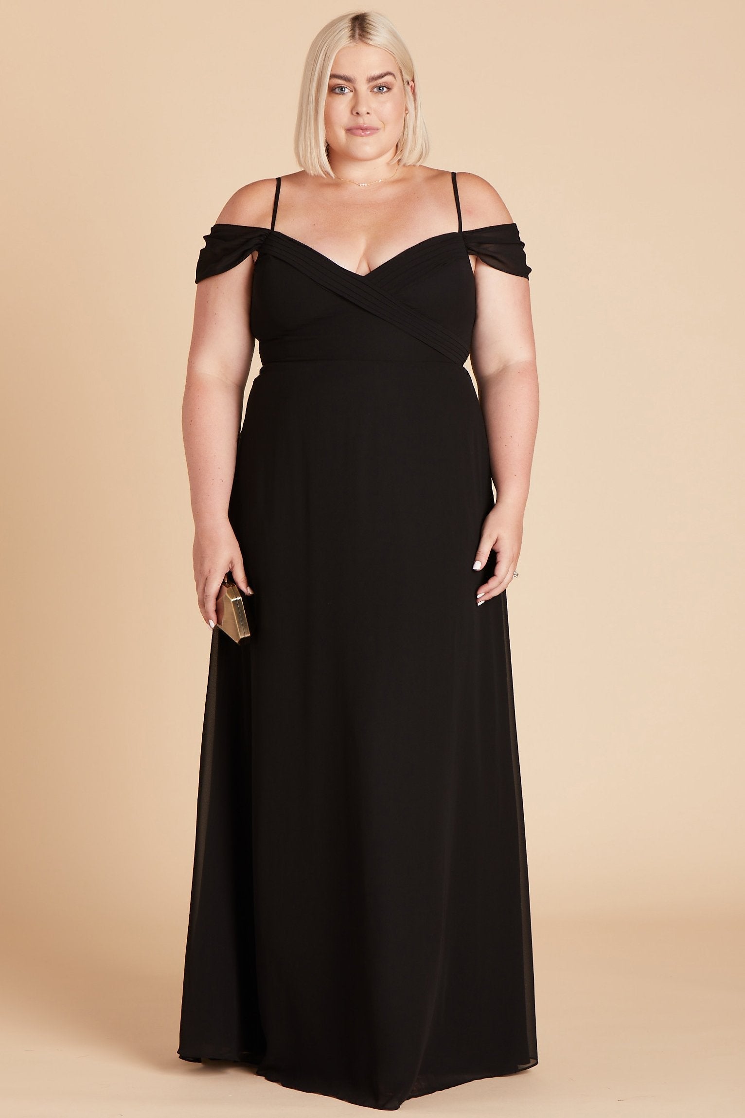 Off-the-Shoulder Convertible Dress with Pockets | Spence Black