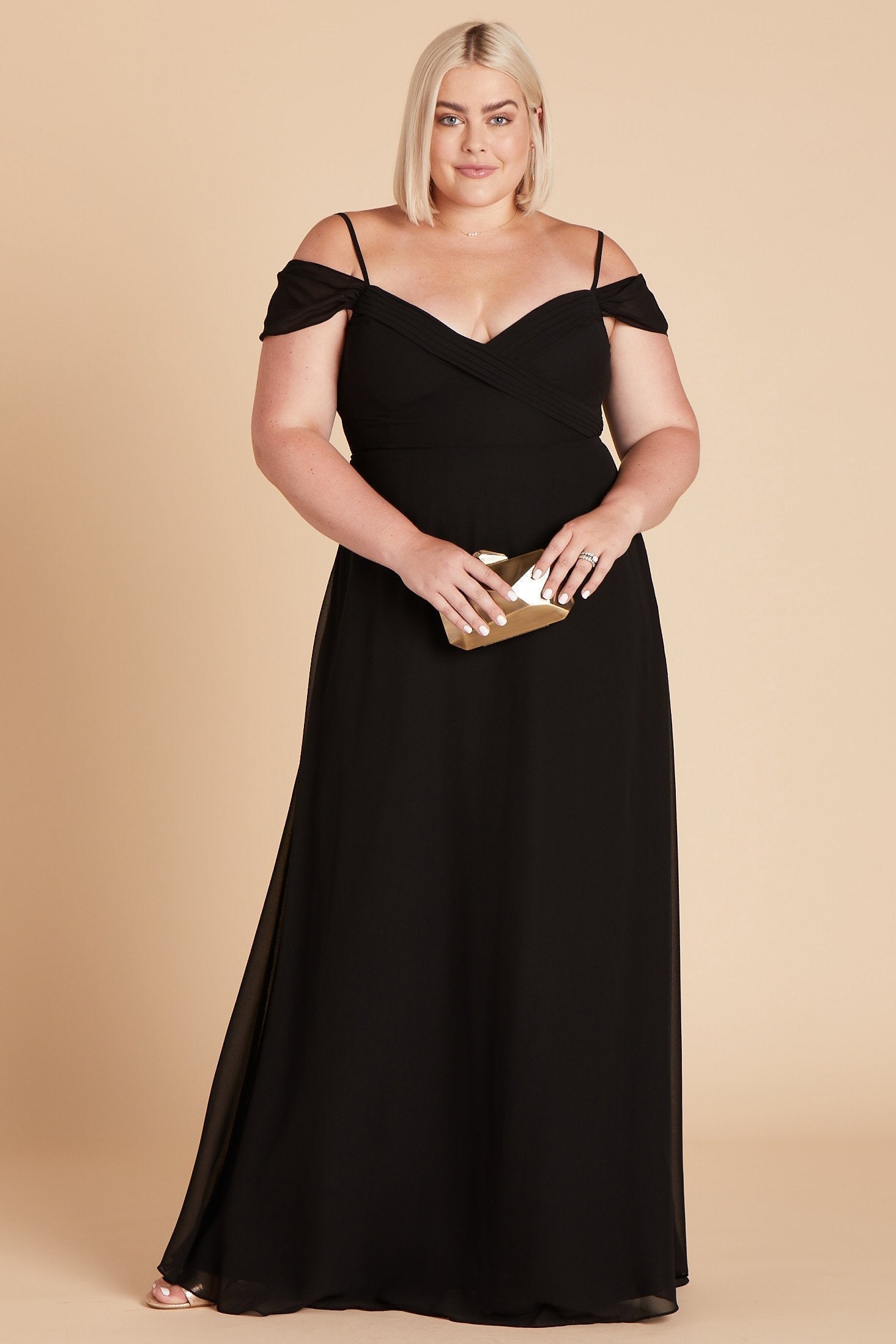 Off-the-Shoulder Convertible Dress with Pockets | Spence Black