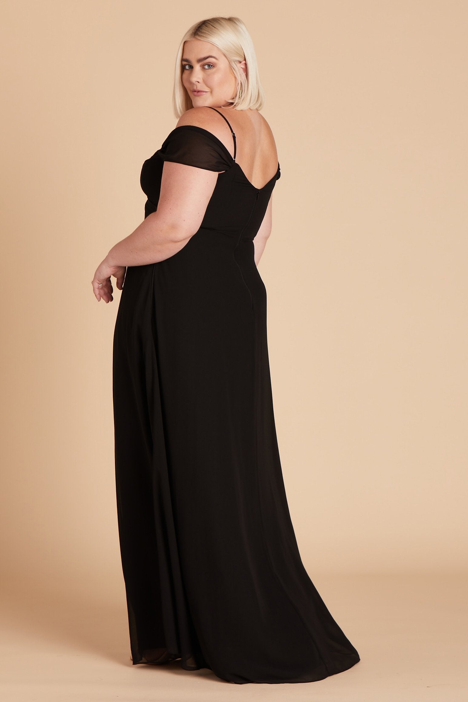 Off-the-Shoulder Convertible Dress with Pockets | Spence Black