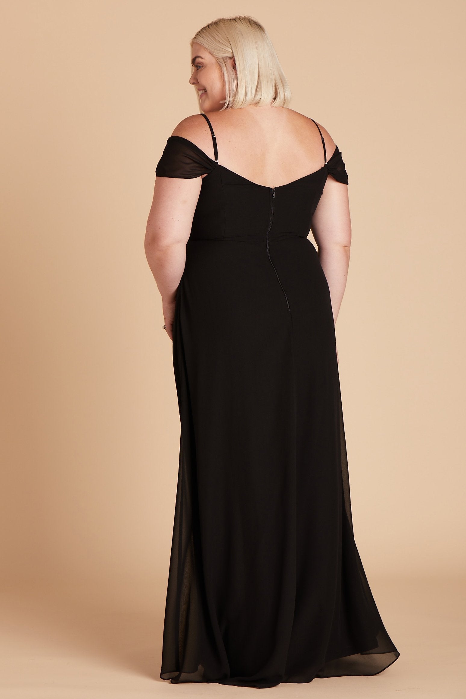Off-the-Shoulder Convertible Dress with Pockets | Spence Black