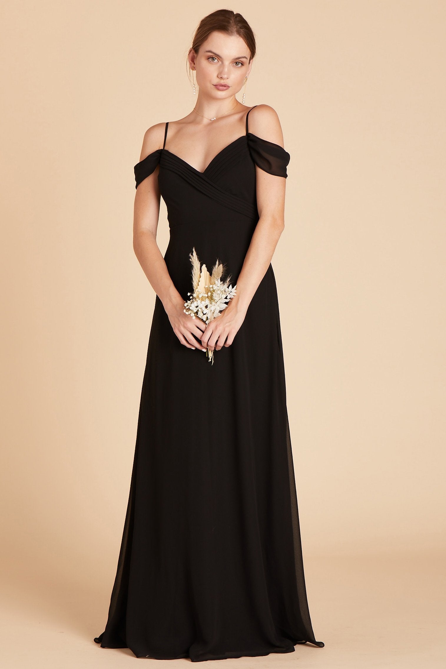 Off-the-Shoulder Convertible Dress with Pockets | Spence Black
