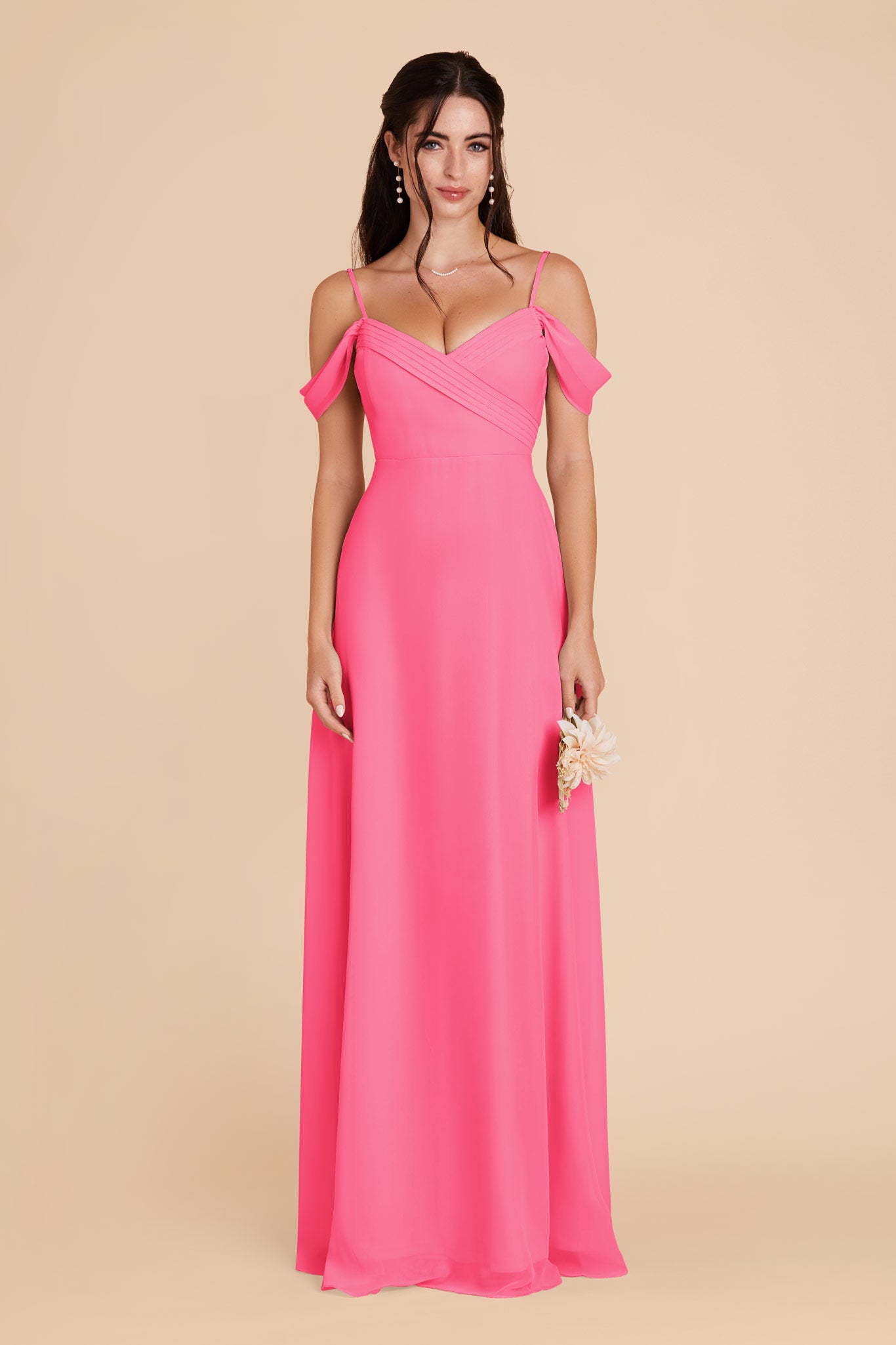 Off-the-Shoulder Convertible Dress with Pockets | Spence Bon Bon Pink