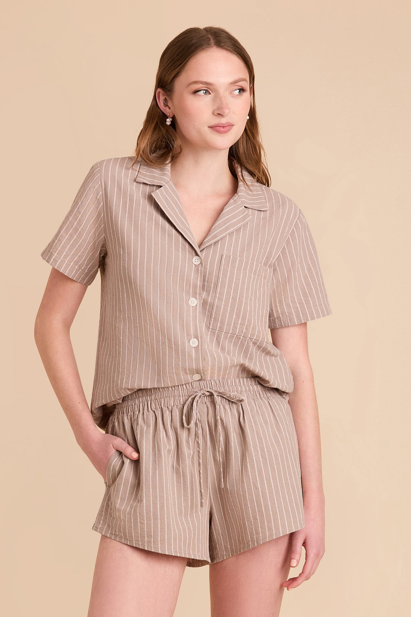 Striped Cotton-Linen Pajama Set for Summer | Atticus