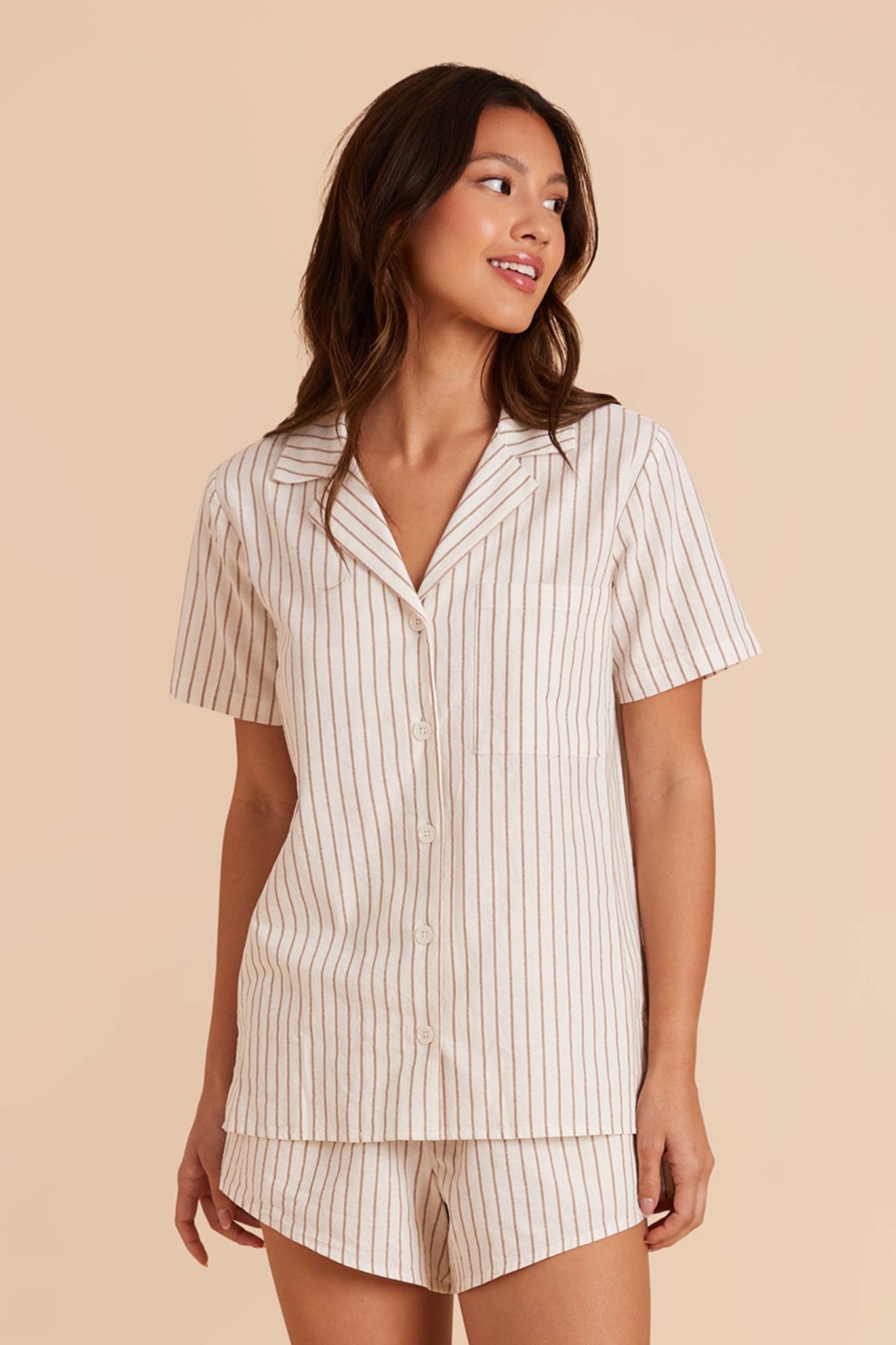 Striped Cotton-Linen Pajama Set for Summer | Atticus