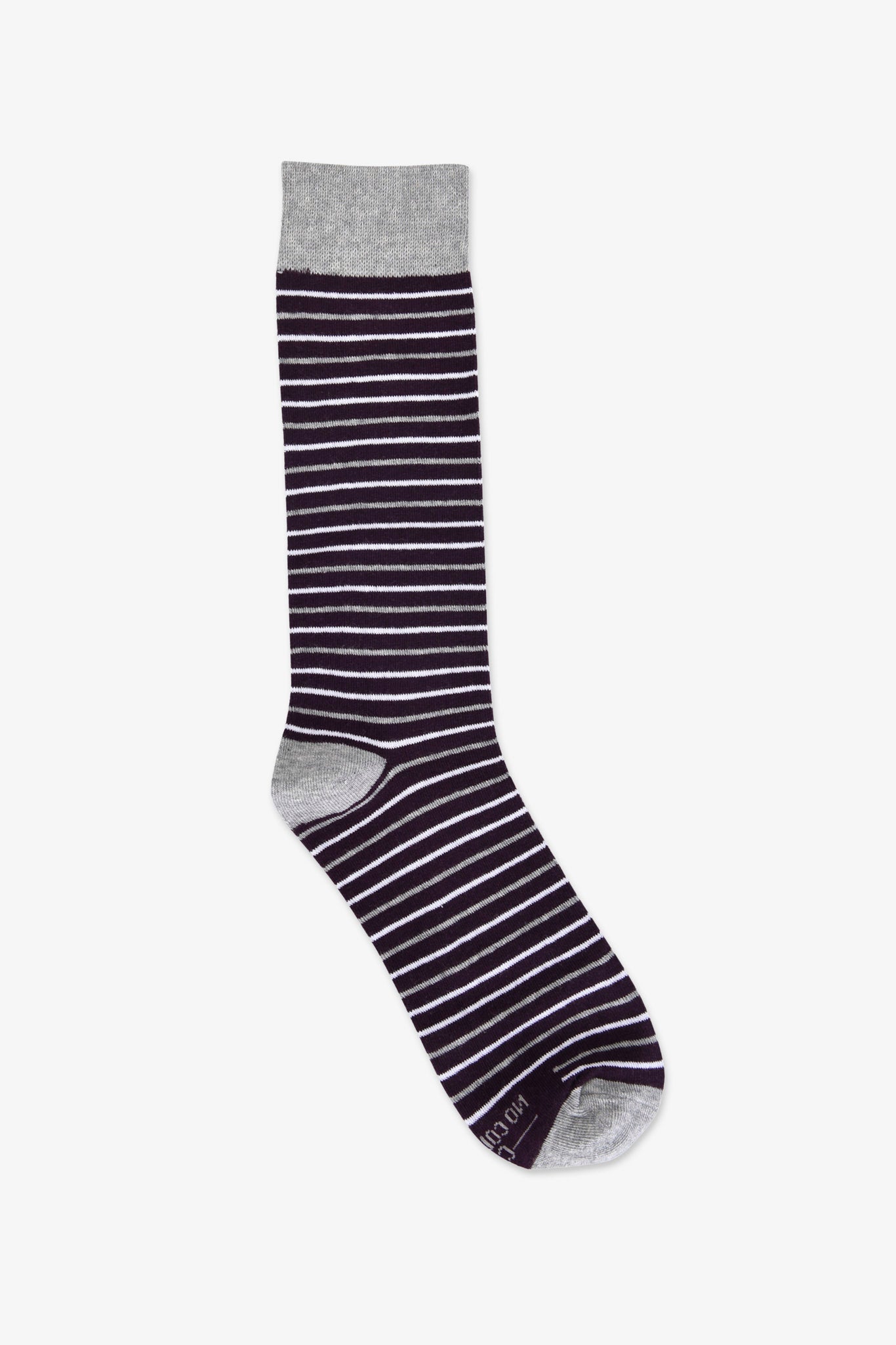 Striped Groomsmen Socks in Plum | No Cold Feet
