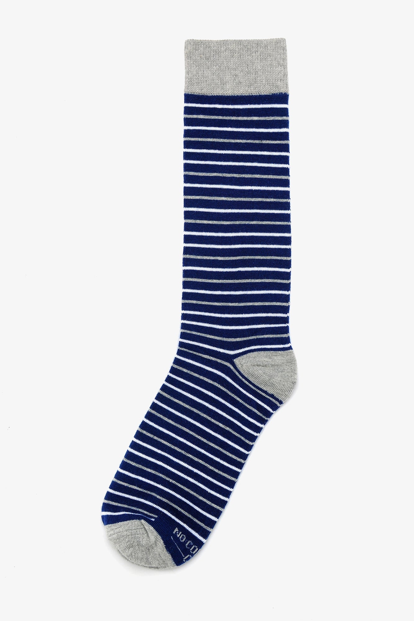 Striped Groomsmen Socks in Sapphire Blue | No Cold Feet