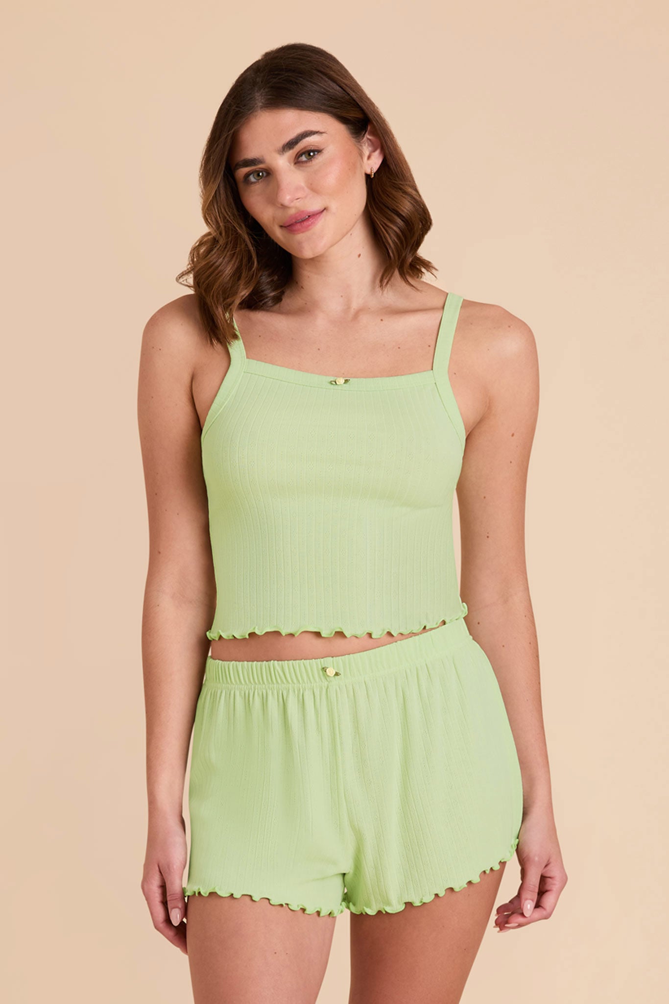 Soft Tank & Short PJ Set for Summer Weddings | Sunday Pointelle