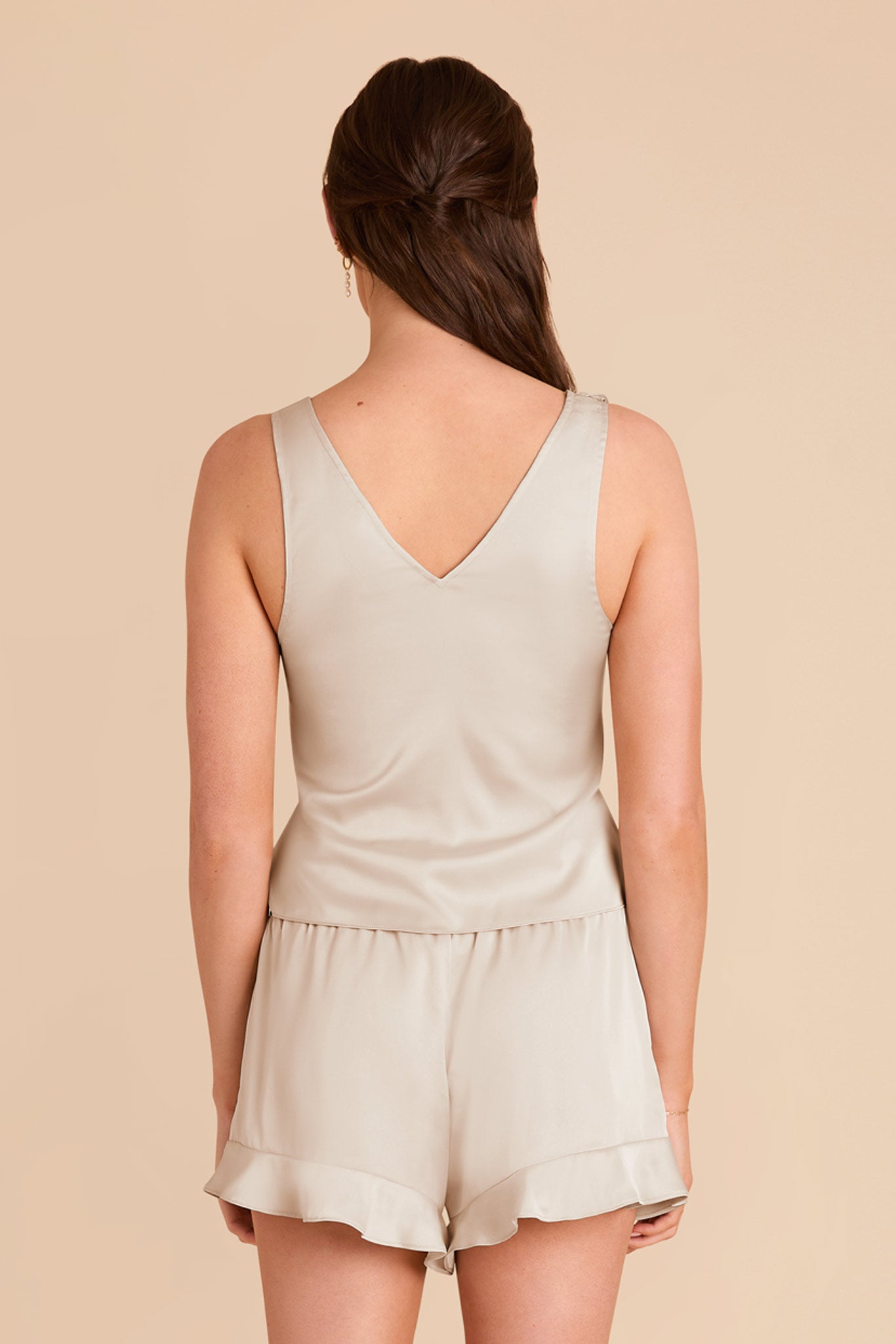 Chic Satin Cami & Short Pajama Set with Ruffles | Sutton