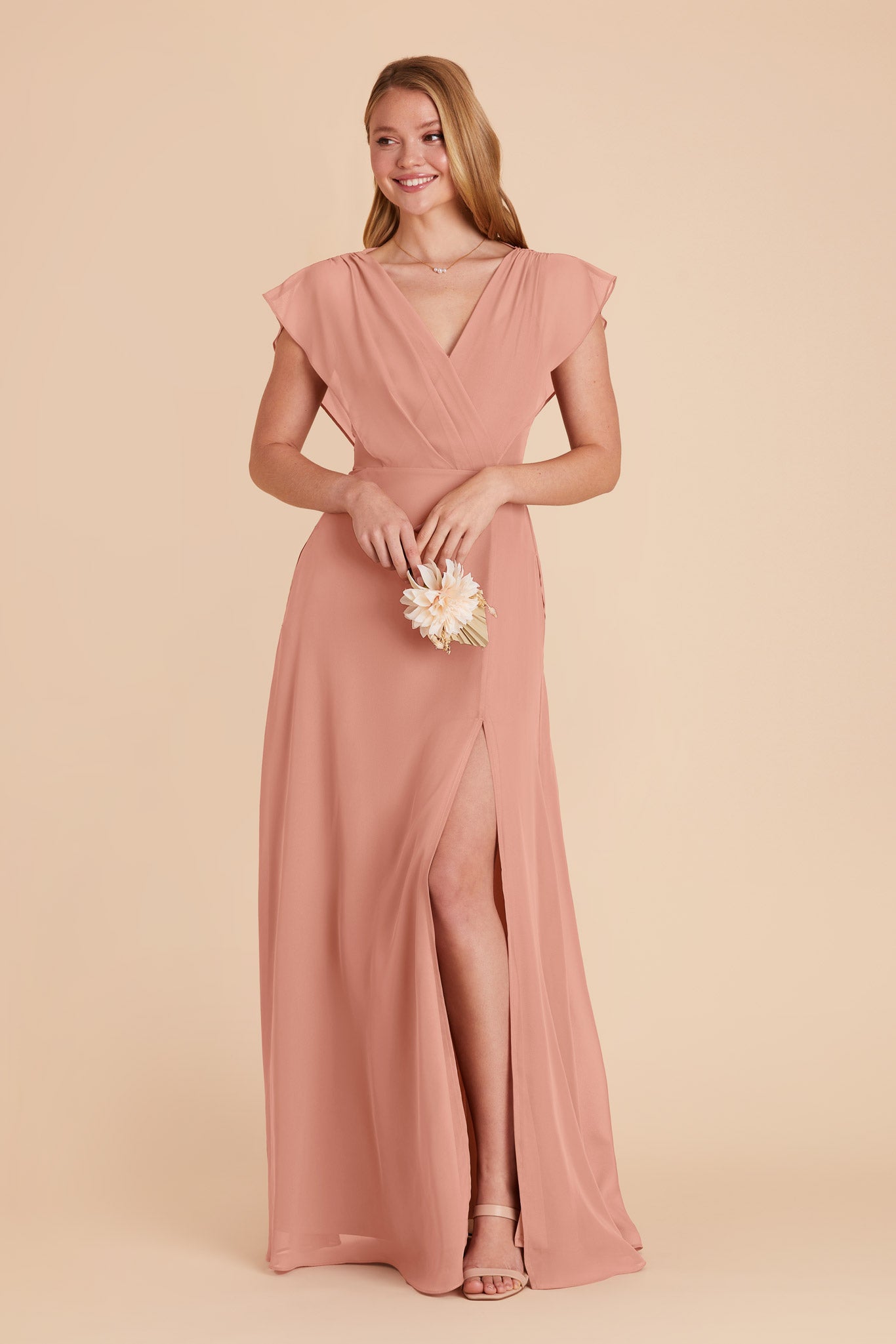 Dusty Rose Chiffon Fabric | Swatch