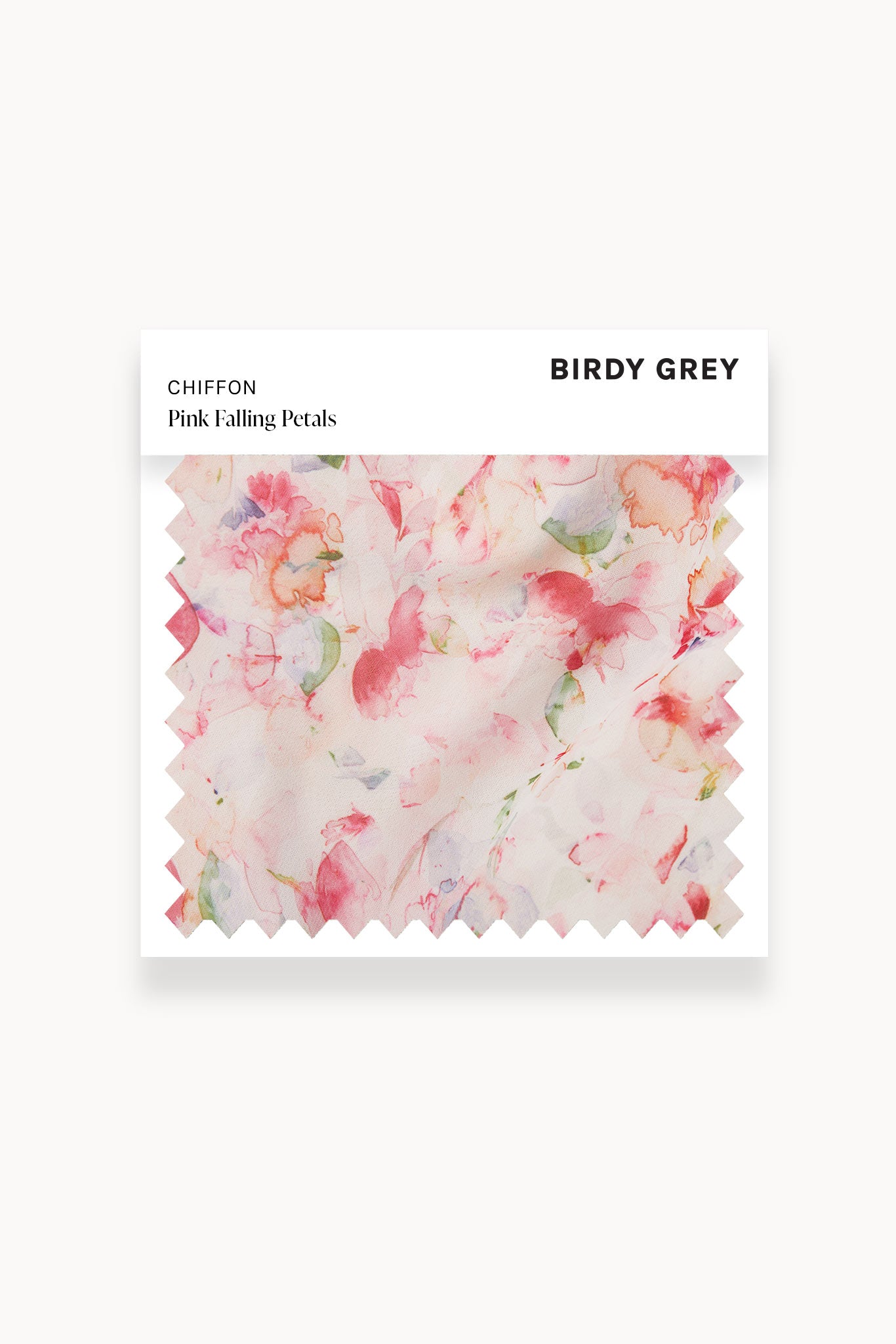 Pink Chiffon Scarf with Falling Petals Design | Swatch