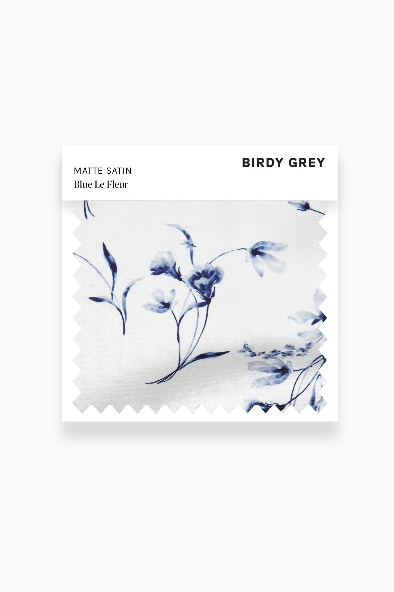 Blue Le Fleur Satin Fabric Swatch for Bridesmaid Dresses | Swatch