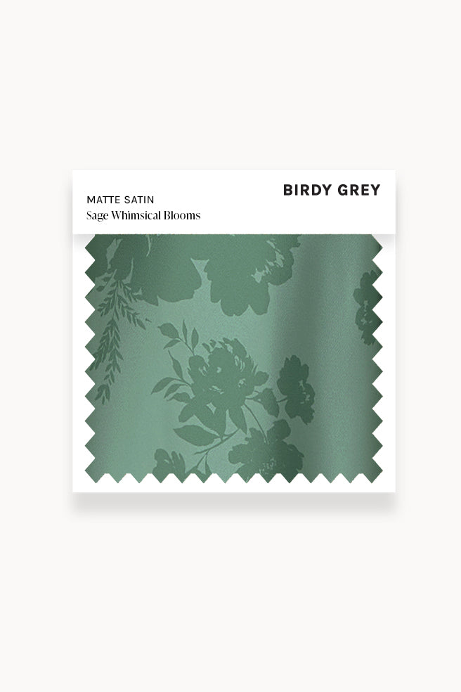 Matte Satin Watch in Sage with Whimsical Blooms | Swatch