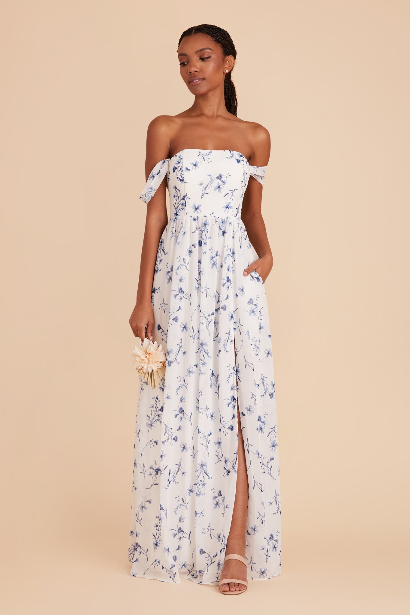 Convertible Dress with Structured Bodice - Blue Le Fleur | August