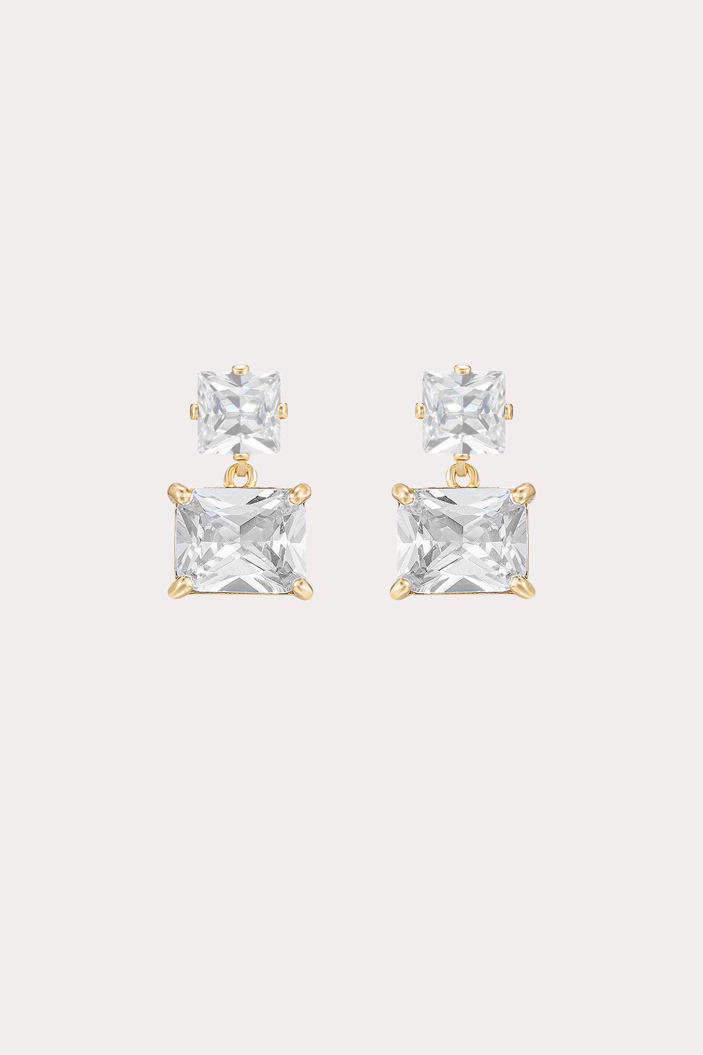 Crystal Drop Earrings with Clear Stones | Ettika Valencia
