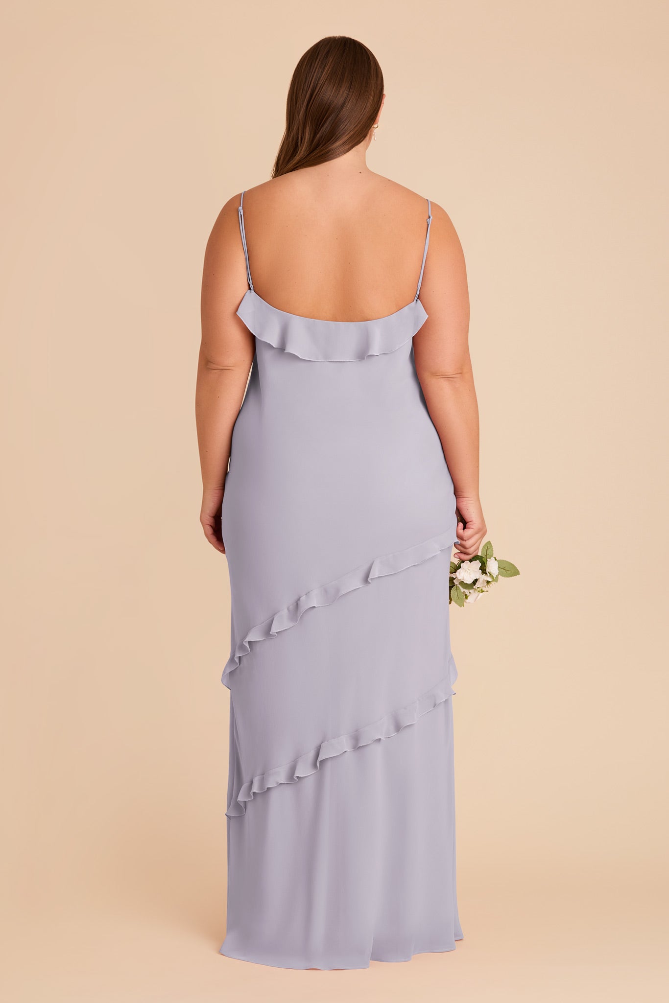 Chiffon Ruffled Dress for Women | Valentina in Dusty Lilac