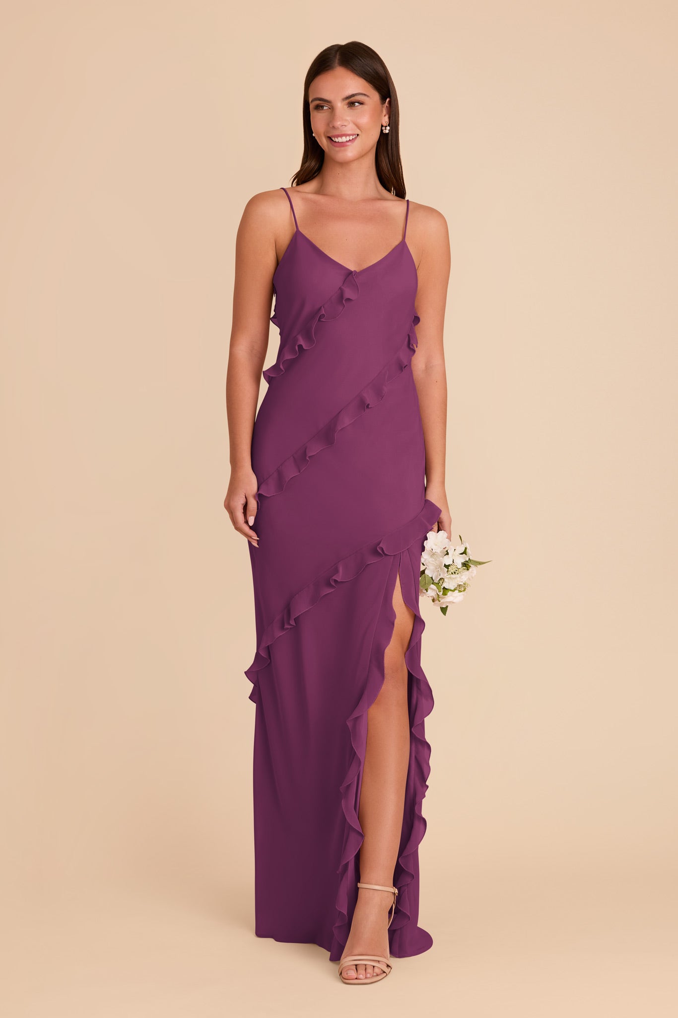 Flirty Ruffled Chiffon Dress | Valentina