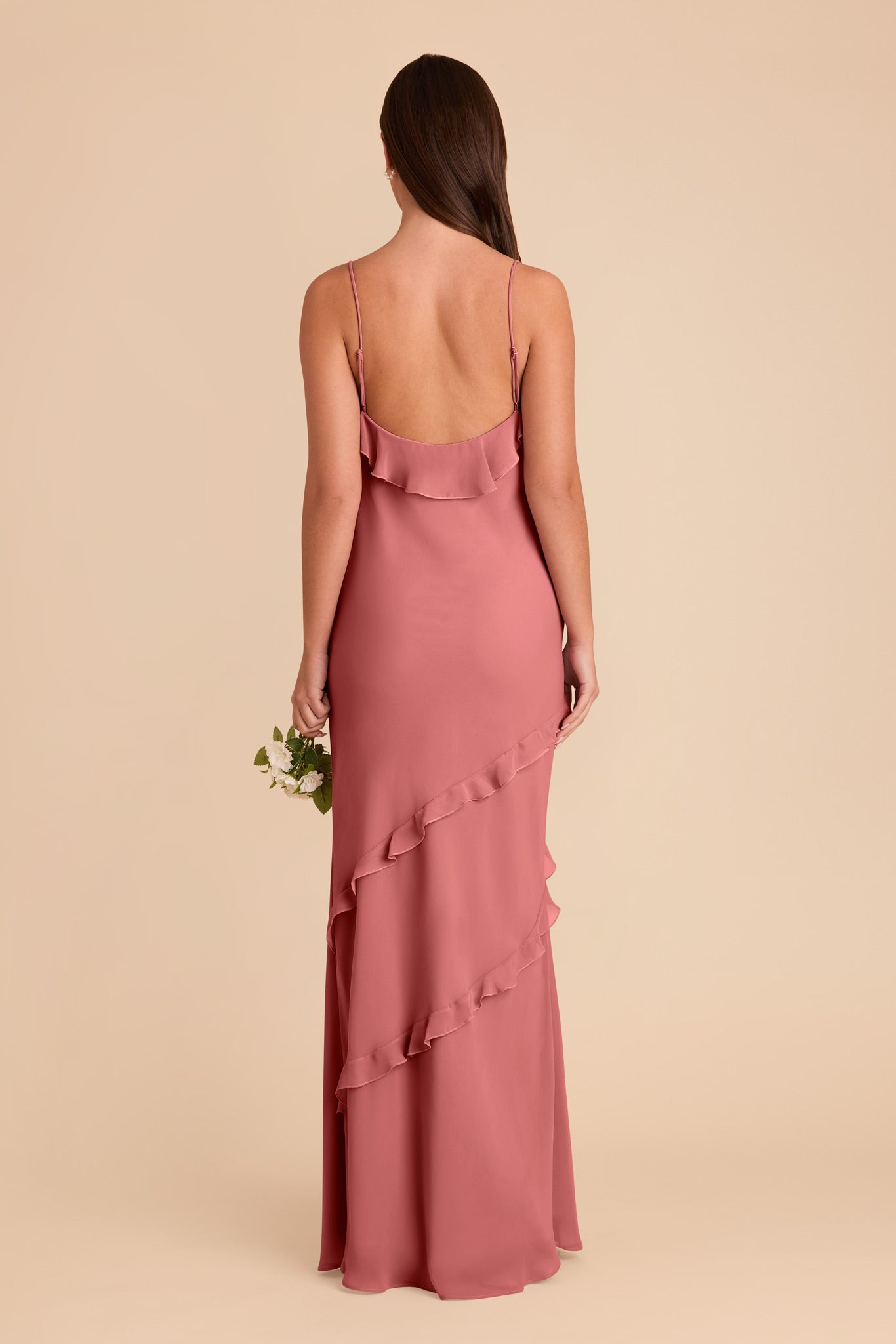 Flirty Ruffled Chiffon Dress for Women | Valentina Mulberry