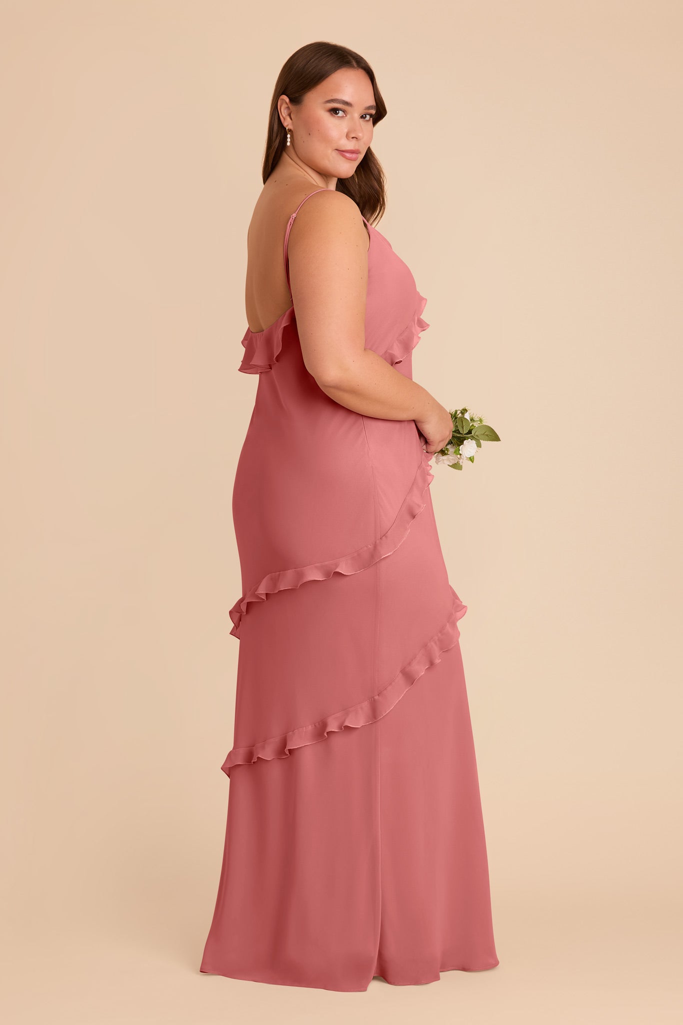 Flirty Ruffled Chiffon Dress for Women | Valentina Mulberry