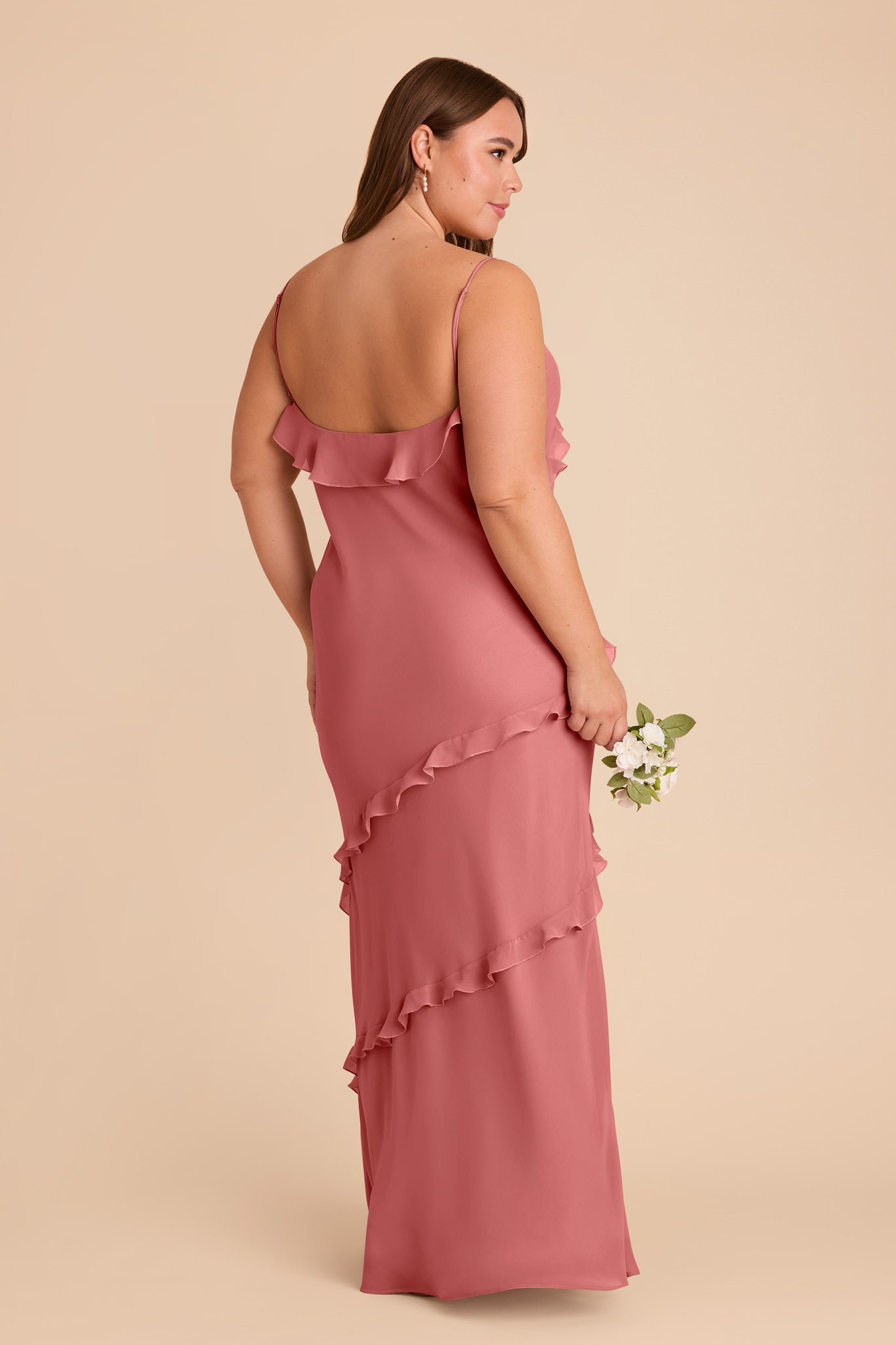 Flirty Ruffled Chiffon Dress for Women | Valentina Mulberry
