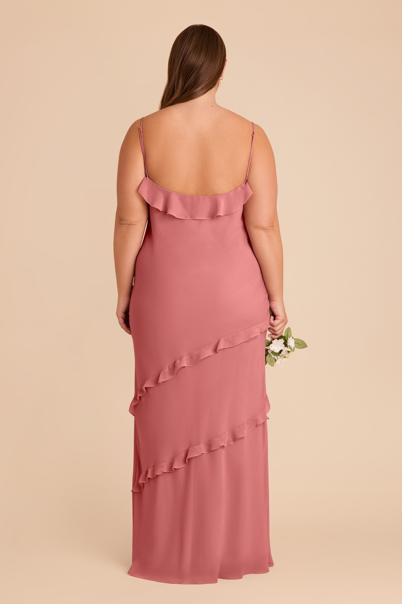 Flirty Ruffled Chiffon Dress for Women | Valentina Mulberry