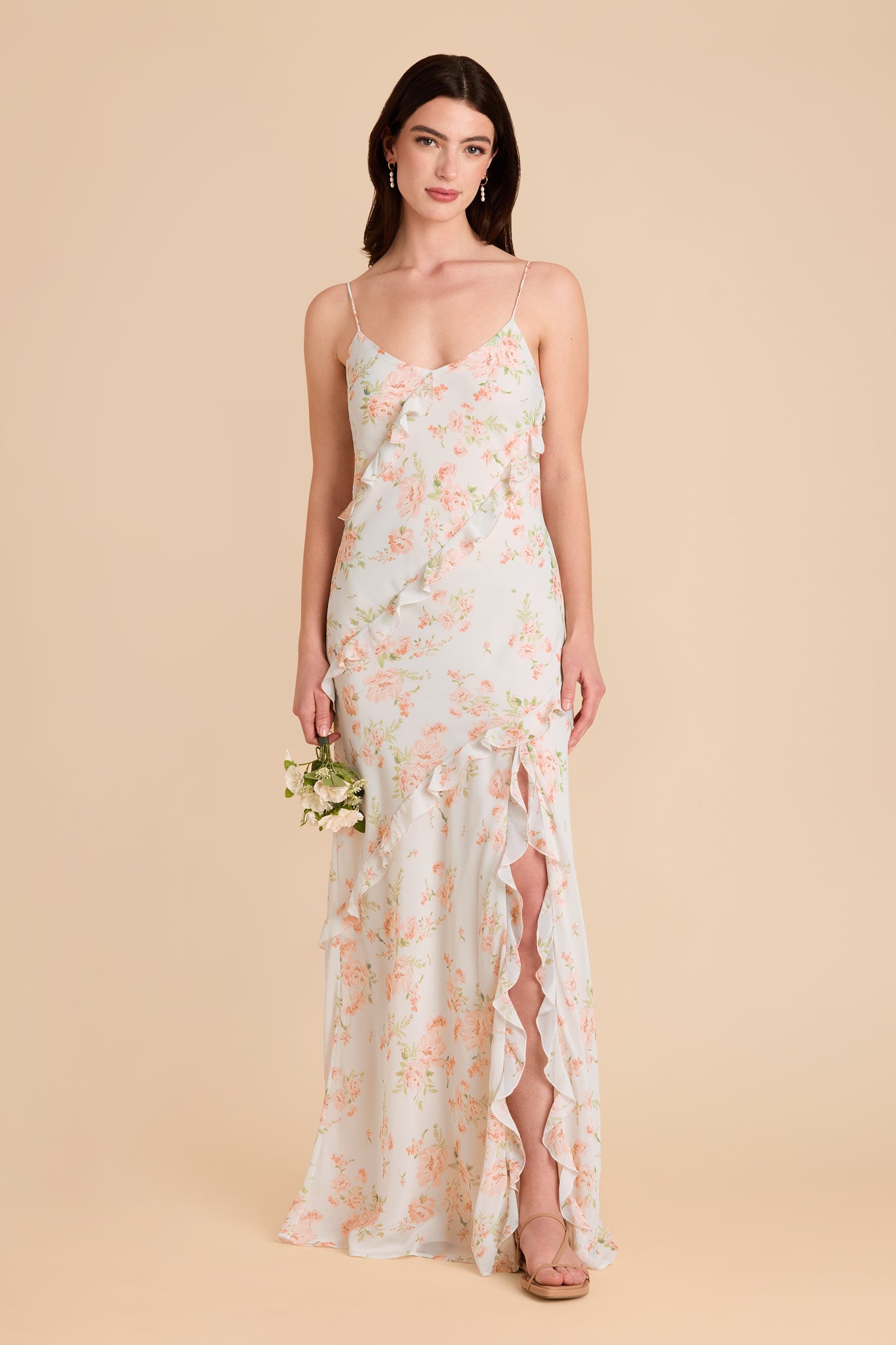 Chiffon Dress with Ruffles & Flirty Design | Valentina Blooms