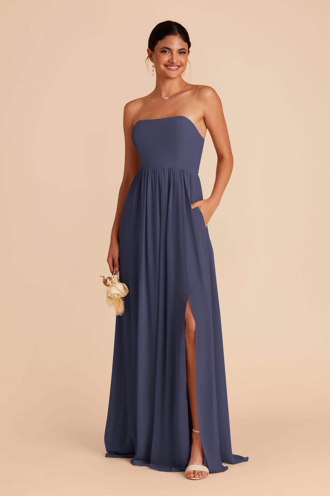Convertible Dress in Dusk Blue - 3 Ways to Wear | August