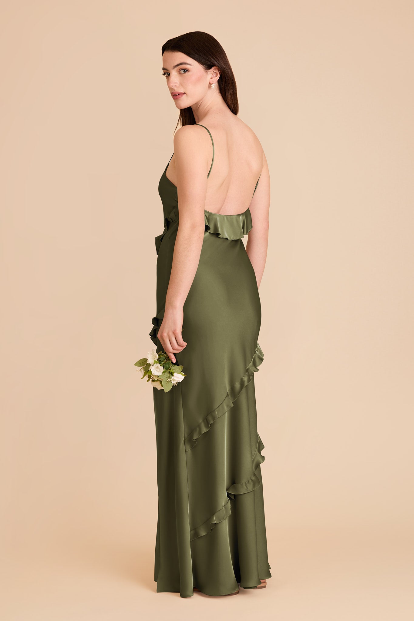 Matte Satin Dress with Ruffles | Valentina by Martini