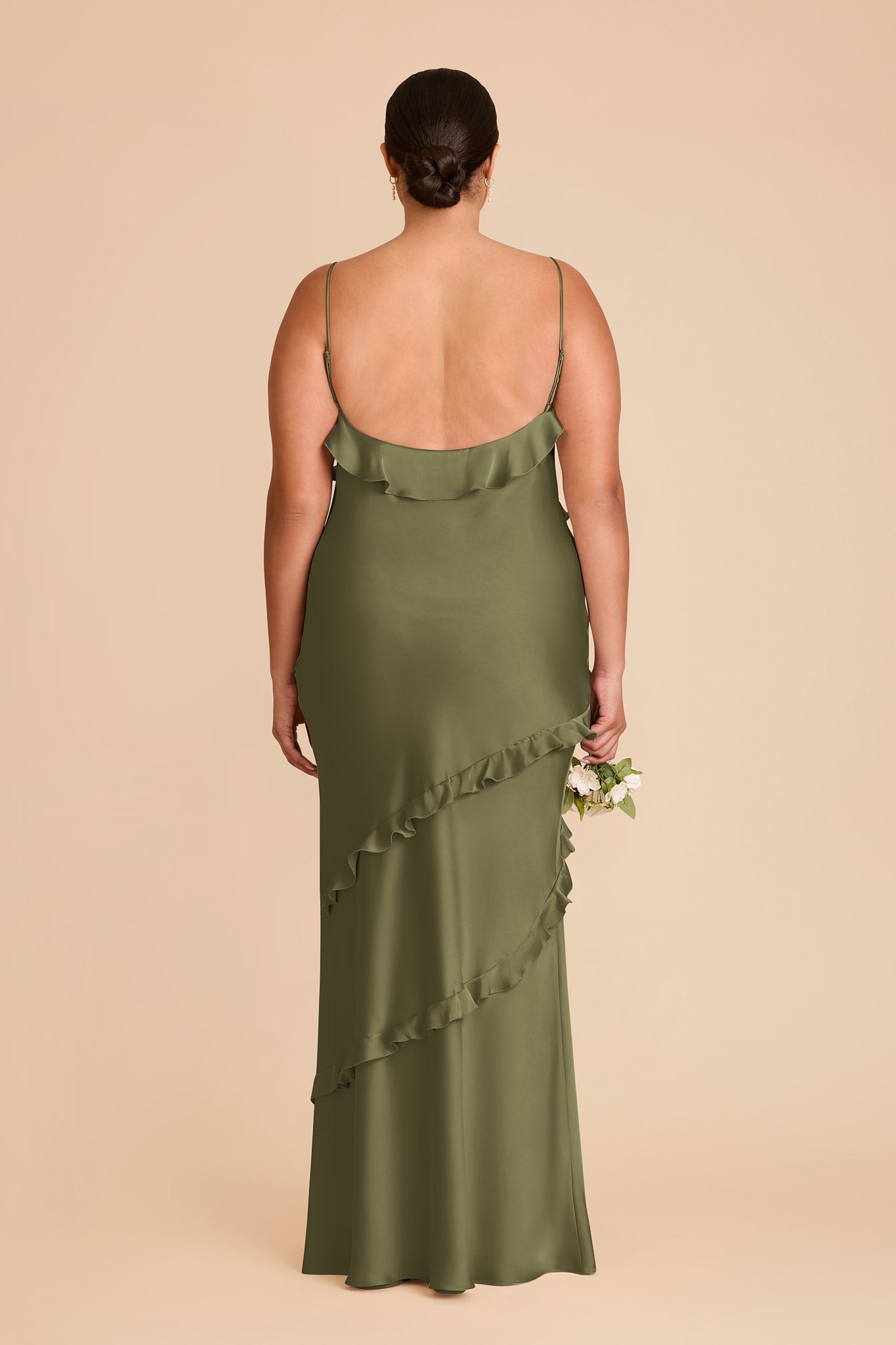 Matte Satin Dress with Ruffles | Valentina by Martini