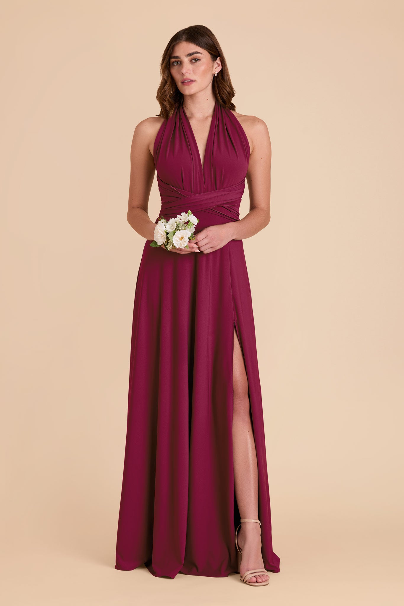 Convertible Knit Dress with 16 Ways to Wear | Willow Luxe - Berry