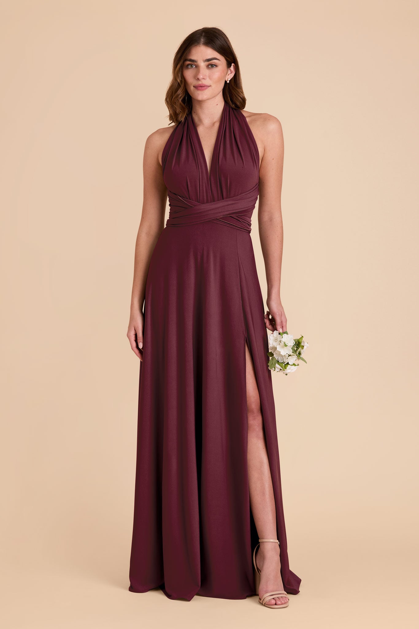 Convertible Knit Dress with 16 Ways to Tie | Willow Cabernet