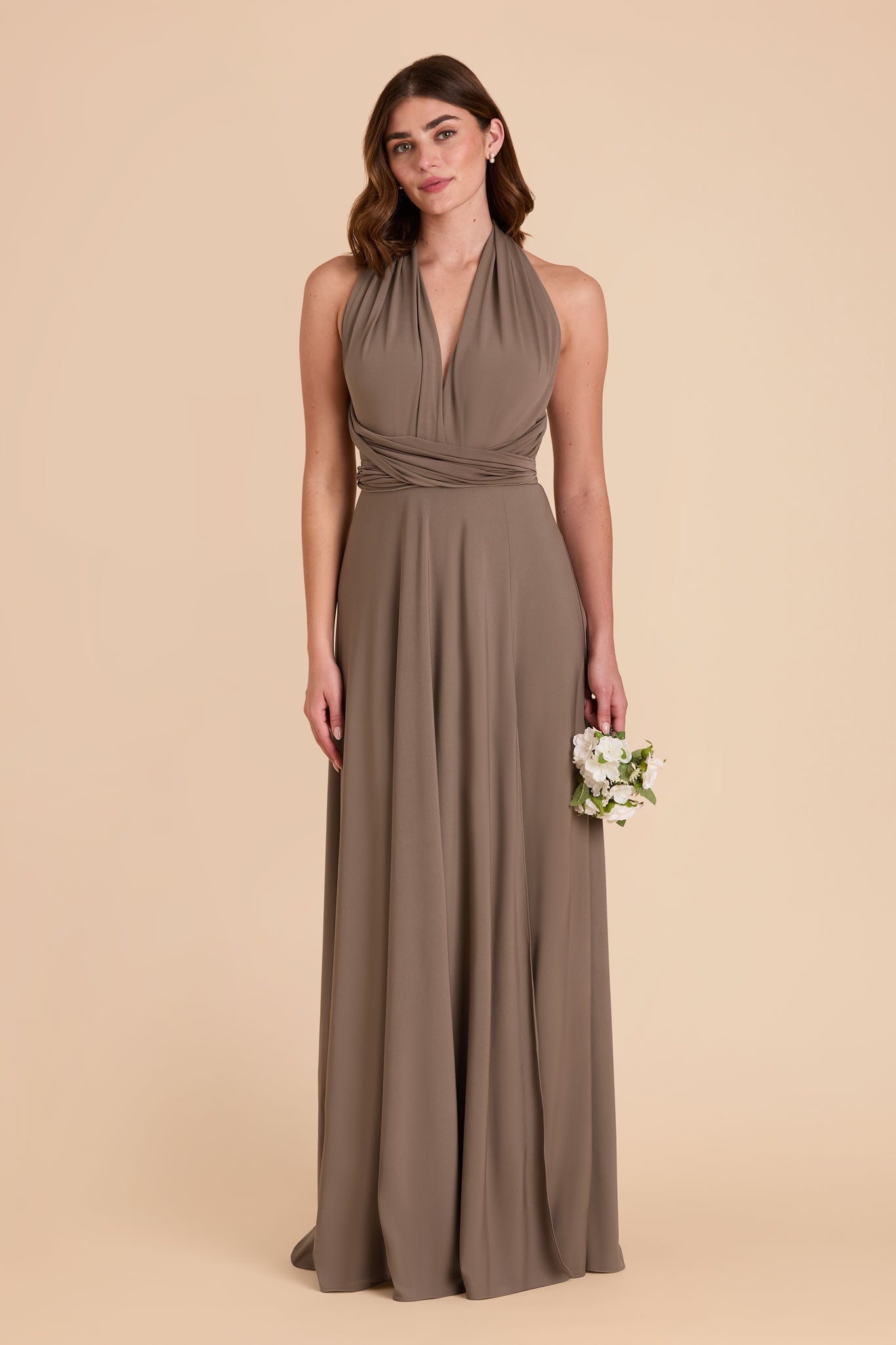 Convertible Knit Dress with 16 Ways to Tie | Willow Luxe Mocha
