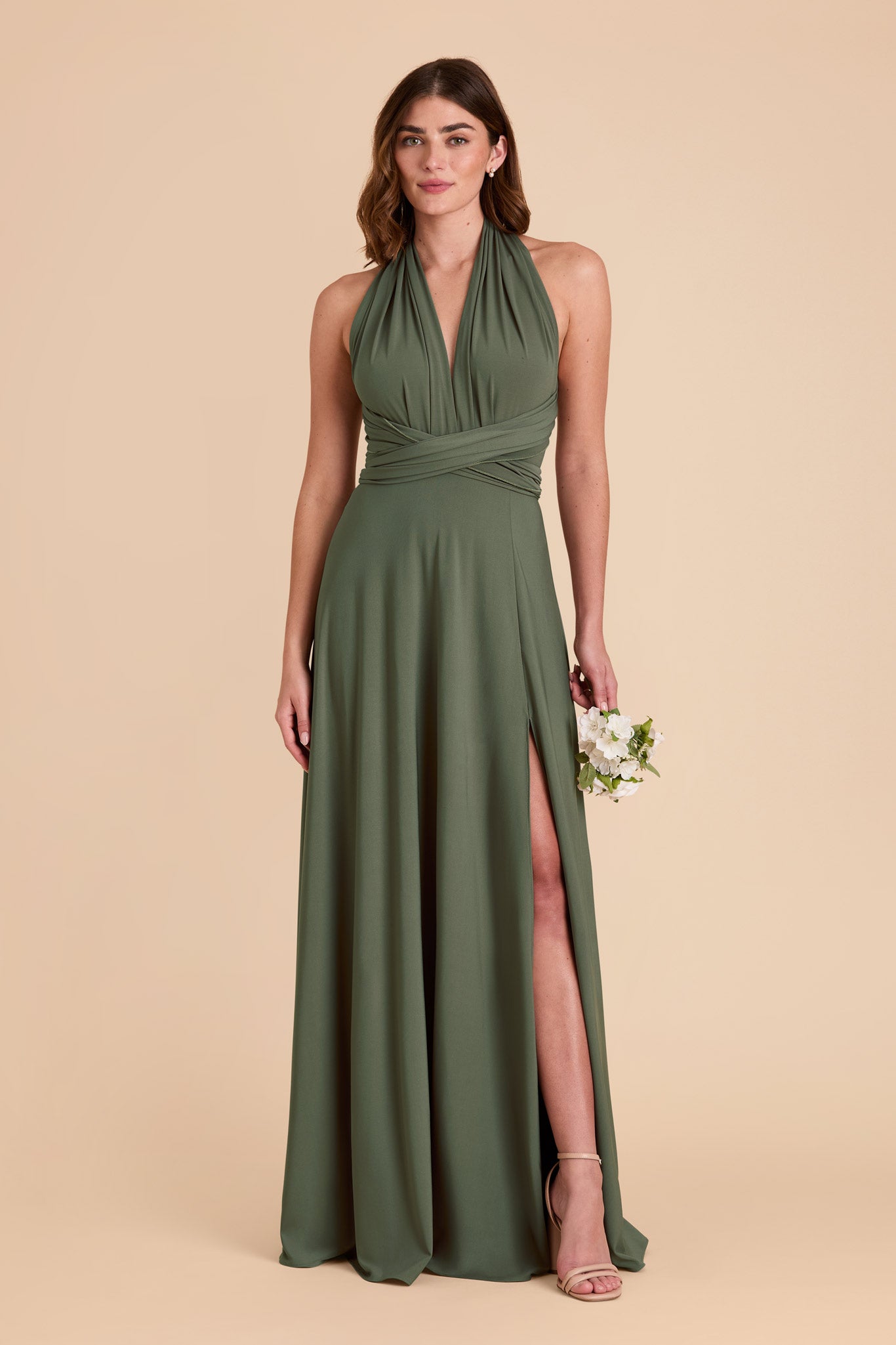 Convertible Knit Dress with 16 Ways to Wear | Willow Luxe - Olive