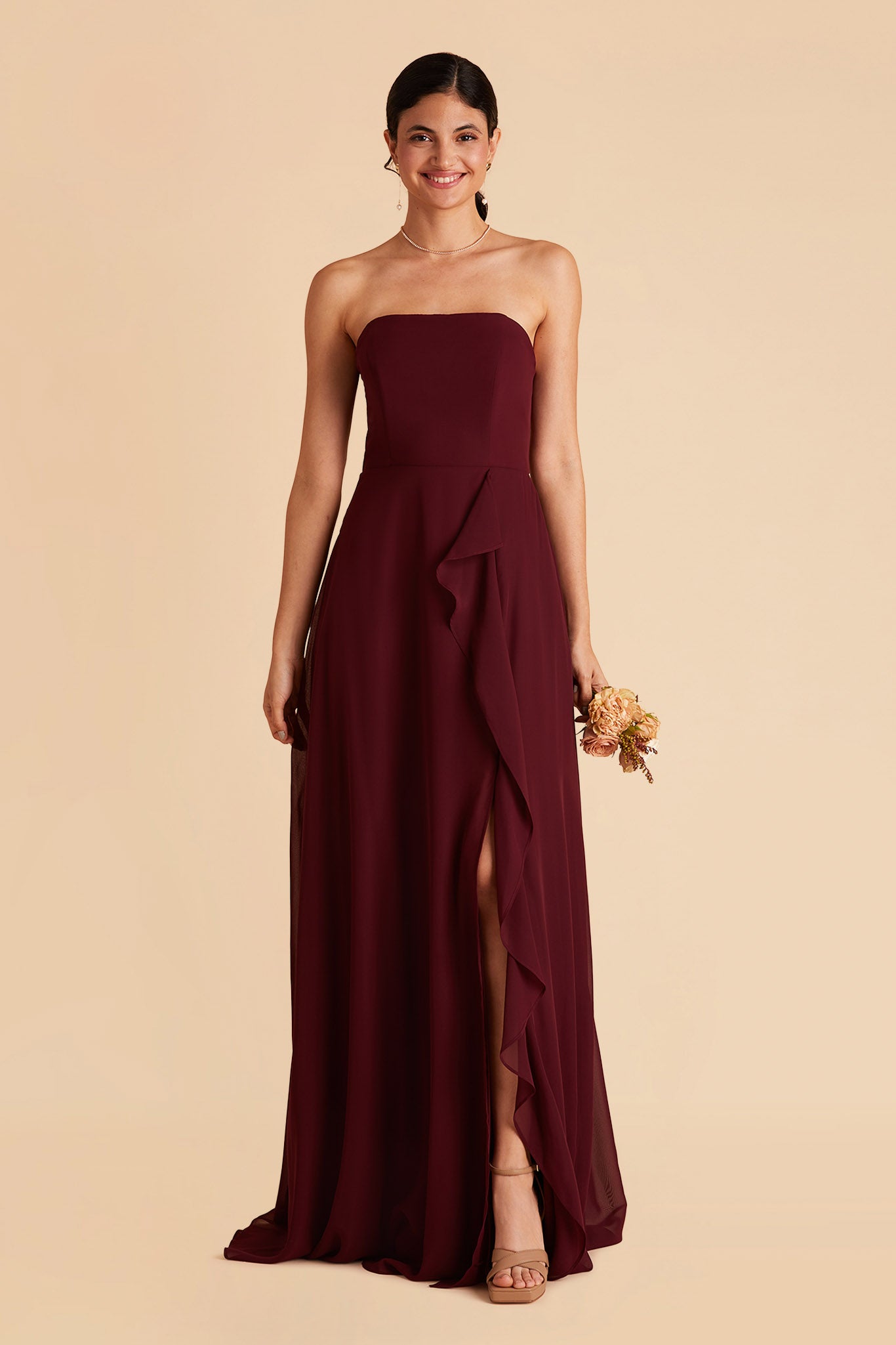 Convertible Chiffon Bridesmaid Dress with Ruffled Skirt | Winnie