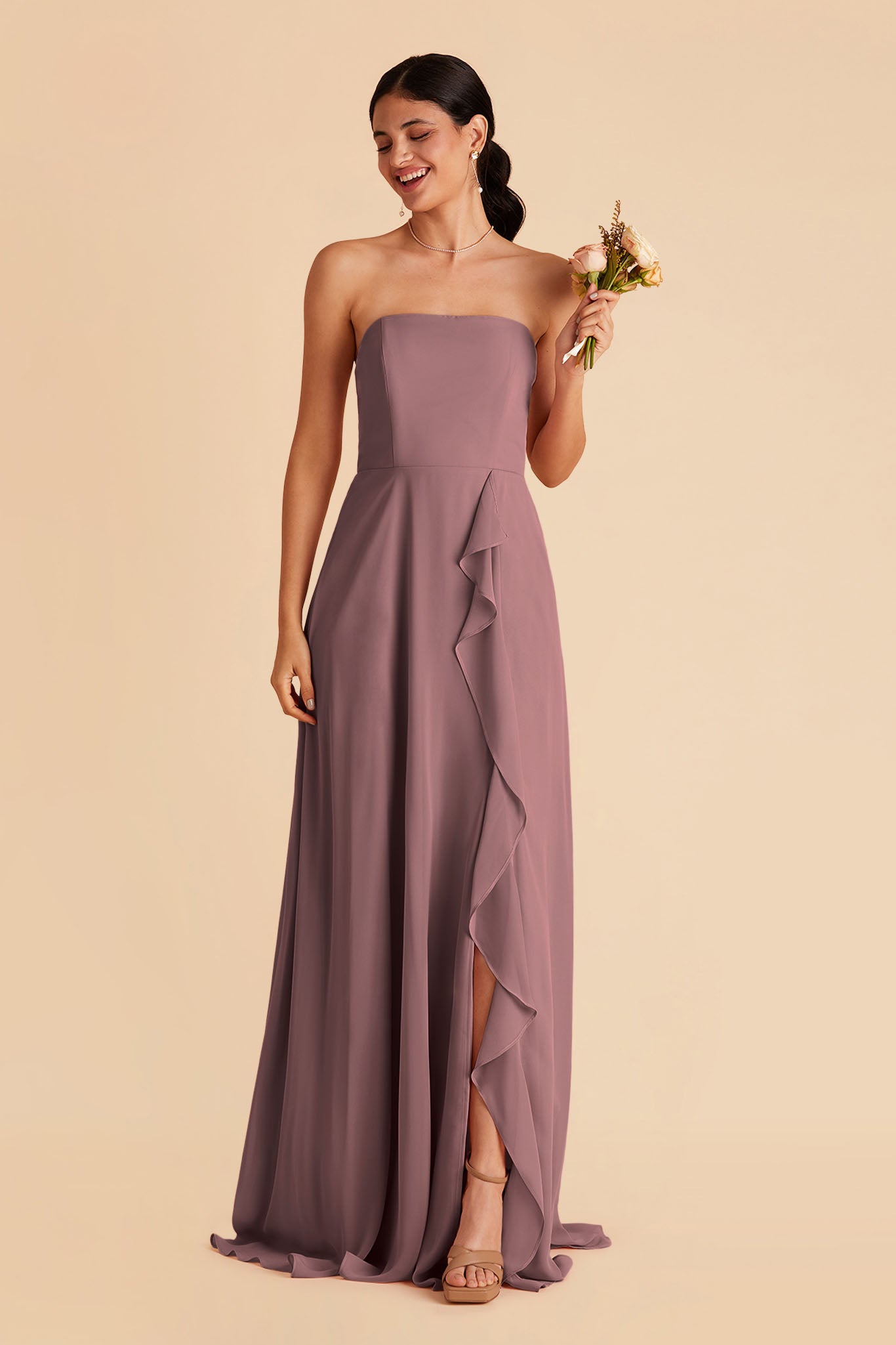 Convertible Chiffon Bridesmaid Dress with Ruffled Skirt | Winnie