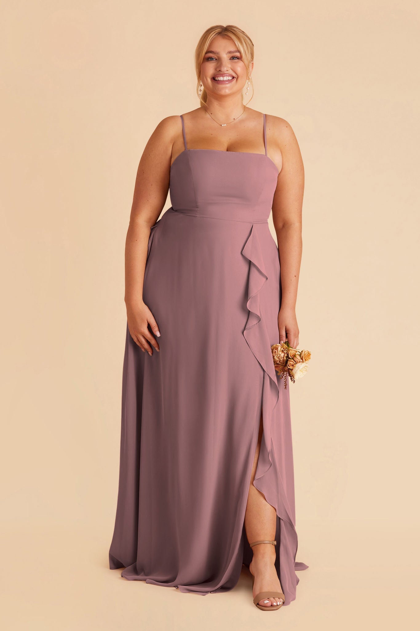 Convertible Chiffon Bridesmaid Dress with Ruffled Skirt | Winnie