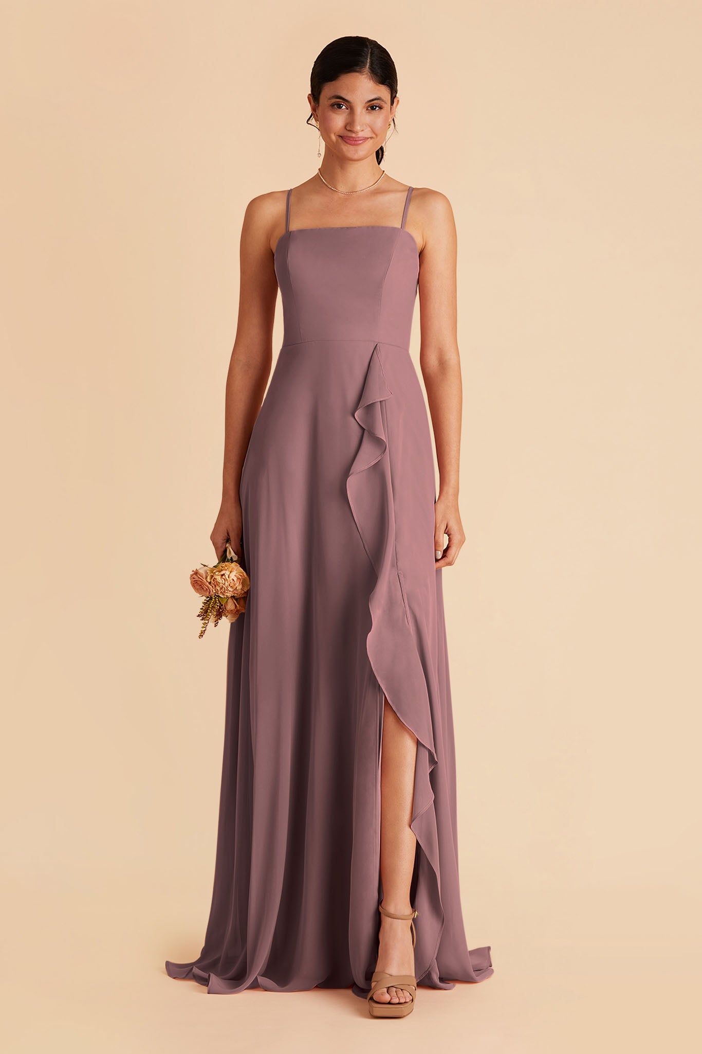 Convertible Chiffon Bridesmaid Dress with Ruffled Skirt | Winnie