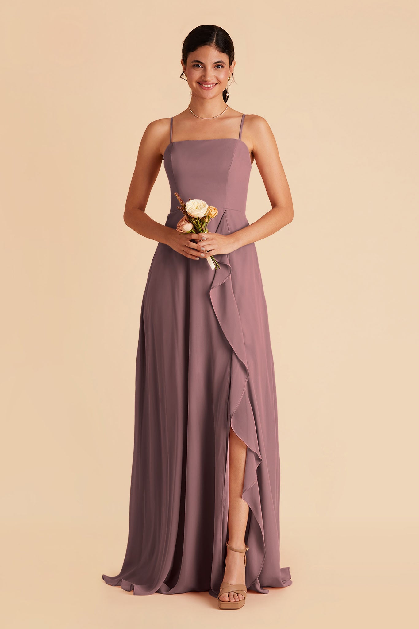 Convertible Chiffon Bridesmaid Dress with Ruffled Skirt | Winnie