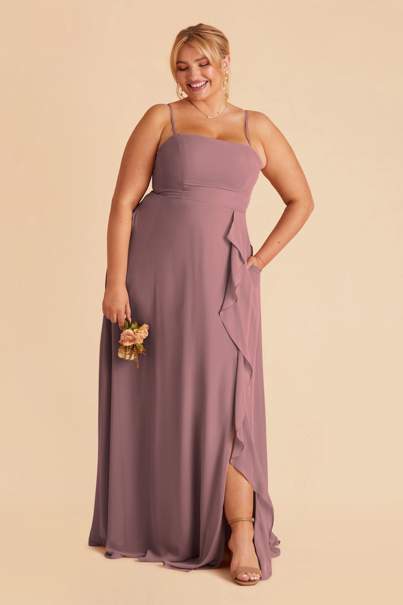 Convertible Chiffon Bridesmaid Dress with Ruffled Skirt | Winnie