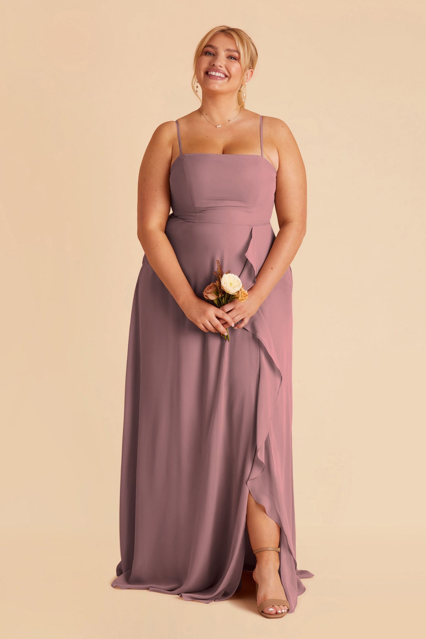 Convertible Chiffon Bridesmaid Dress with Ruffled Skirt | Winnie