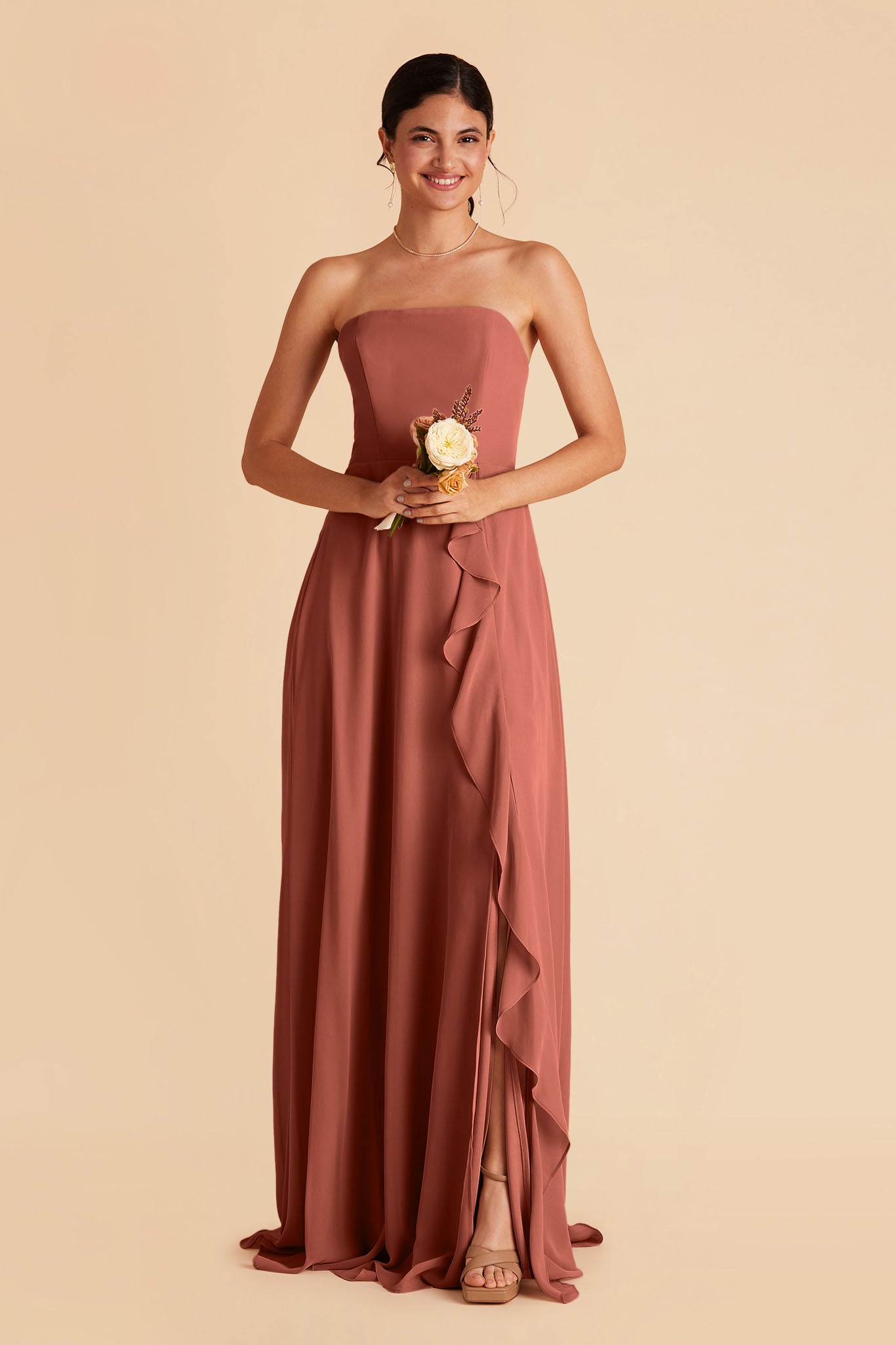 Convertible Chiffon Bridesmaid Dress with Removable Straps | Winnie