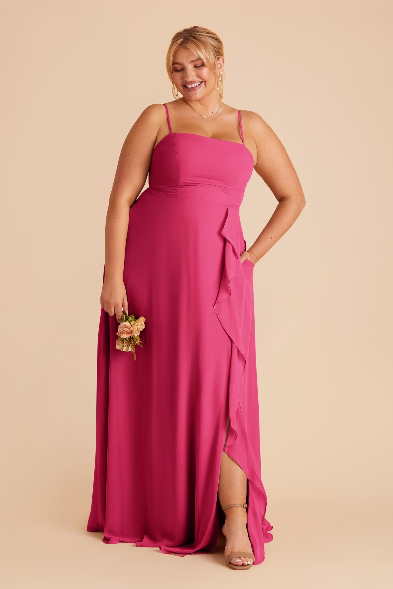 Convertible Chiffon Bridesmaid Dress with Removable Straps | Winnie