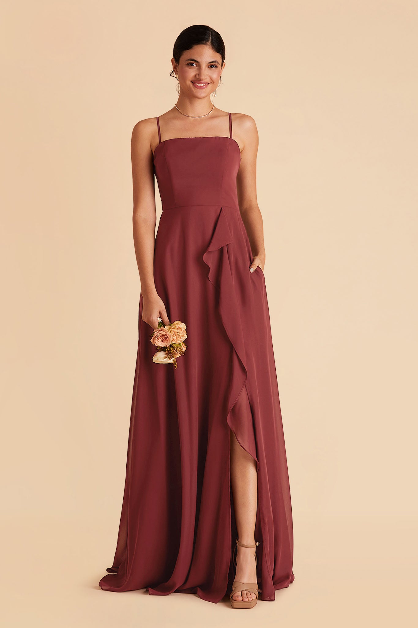Convertible Chiffon Bridesmaid Dress with Ruffled Skirt | Winnie