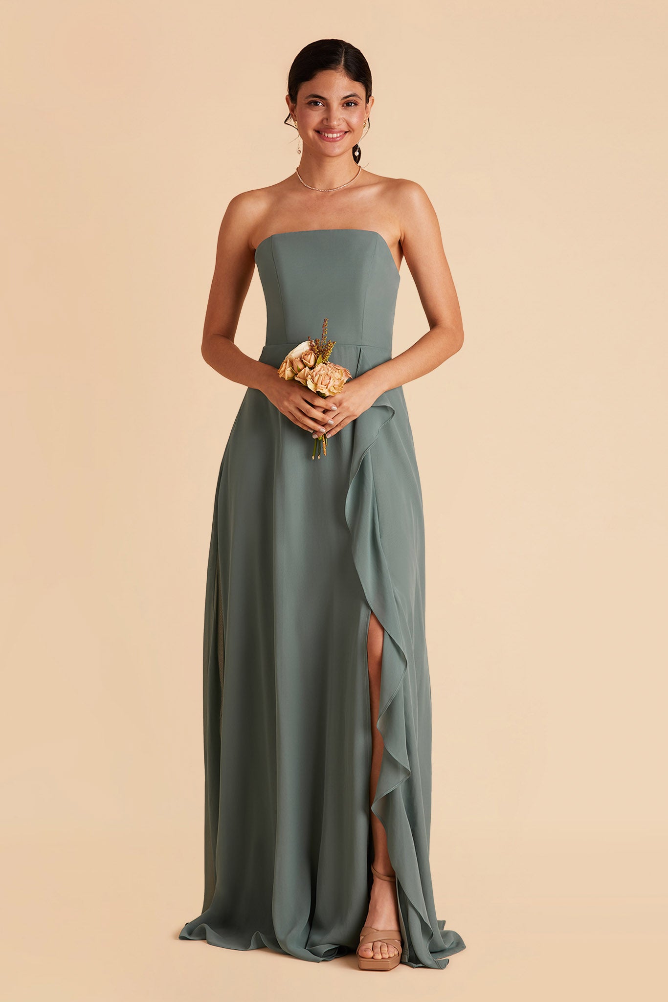 Convertible Chiffon Bridesmaid Dress with Removable Straps | Winnie