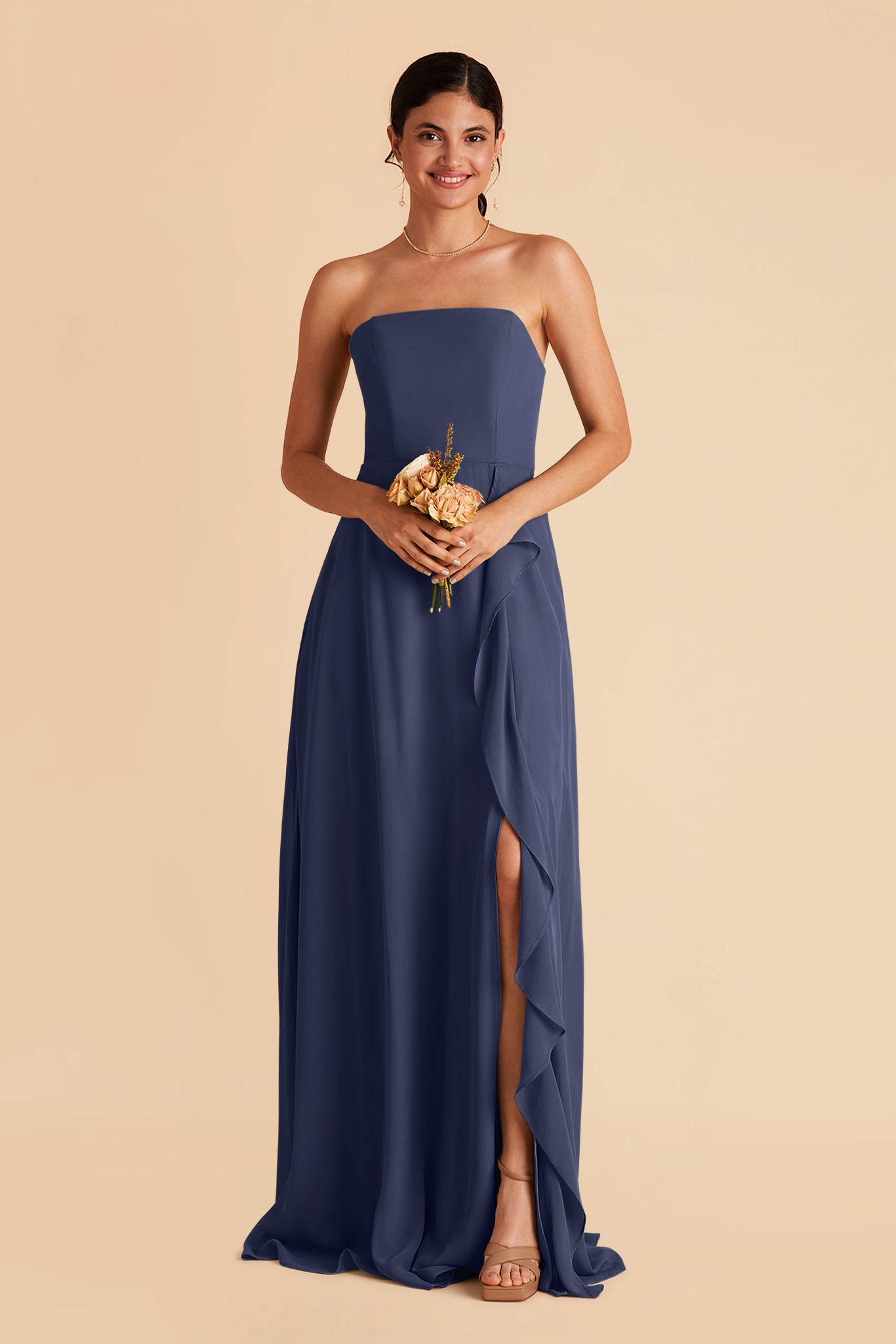 Convertible Chiffon Bridesmaid Dress with Removable Straps | Winnie
