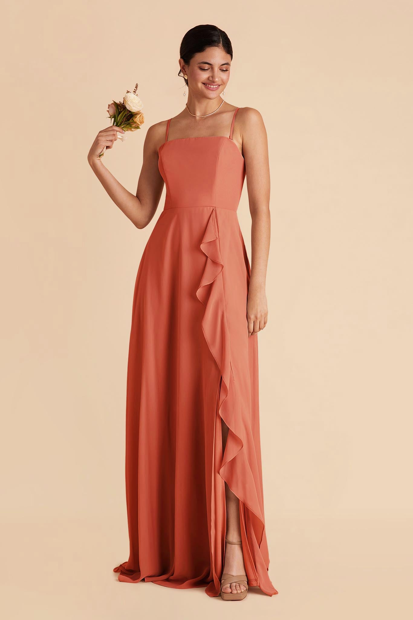 Convertible Chiffon Bridesmaid Dress with Removable Straps | Winnie