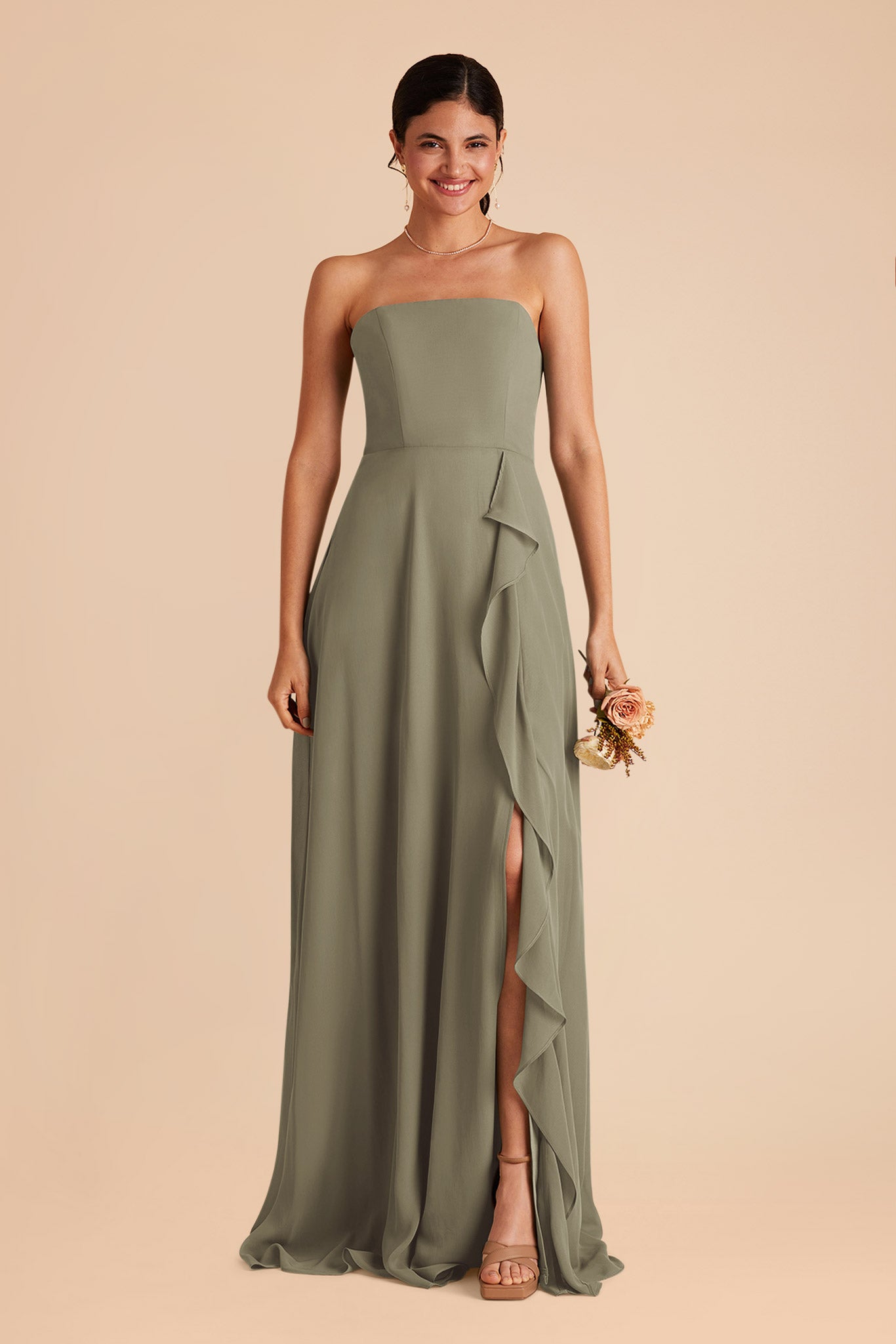 Convertible Chiffon Bridesmaid Dress with Removable Straps | Winnie