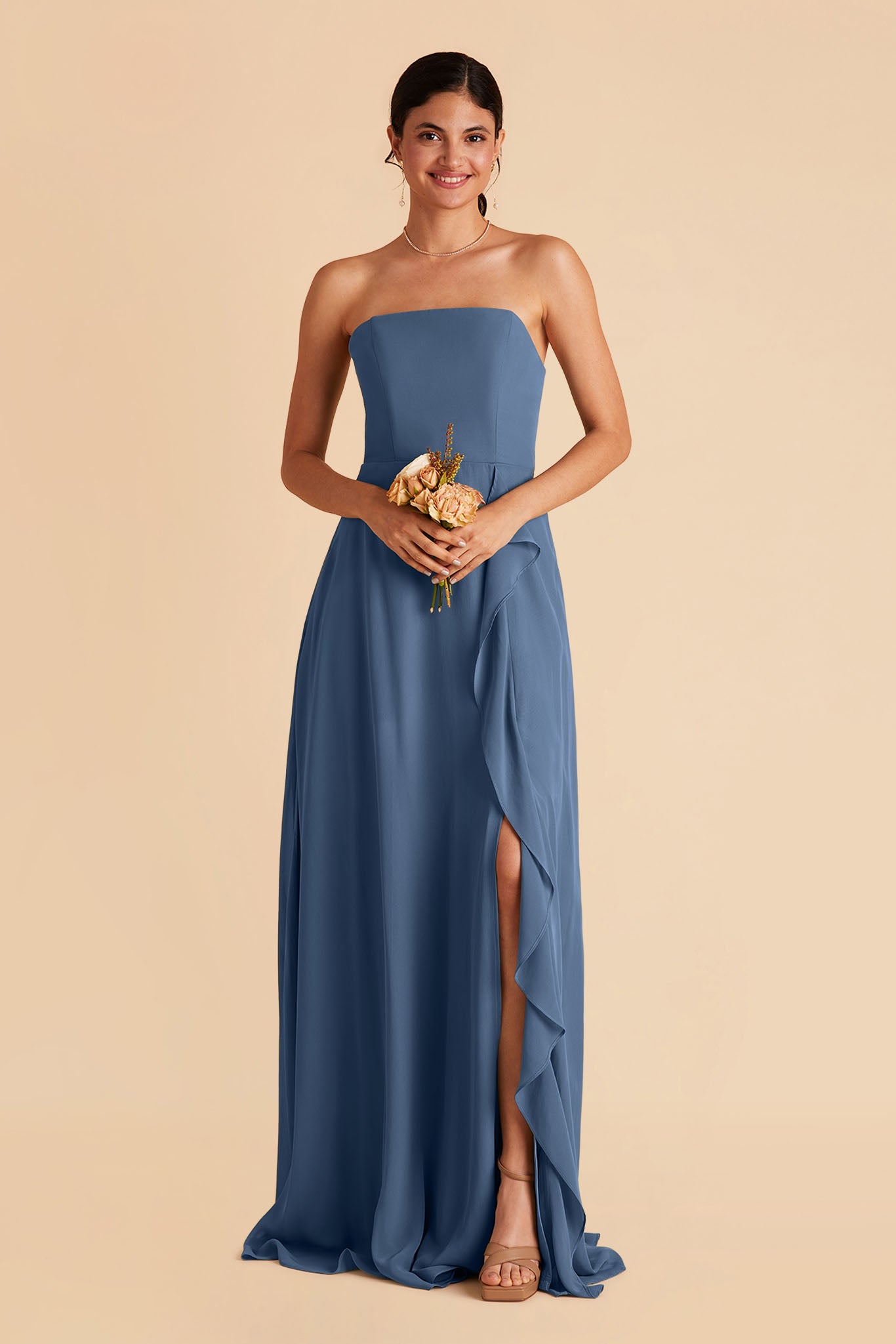Convertible Chiffon Bridesmaid Dress with Removable Straps | Winnie