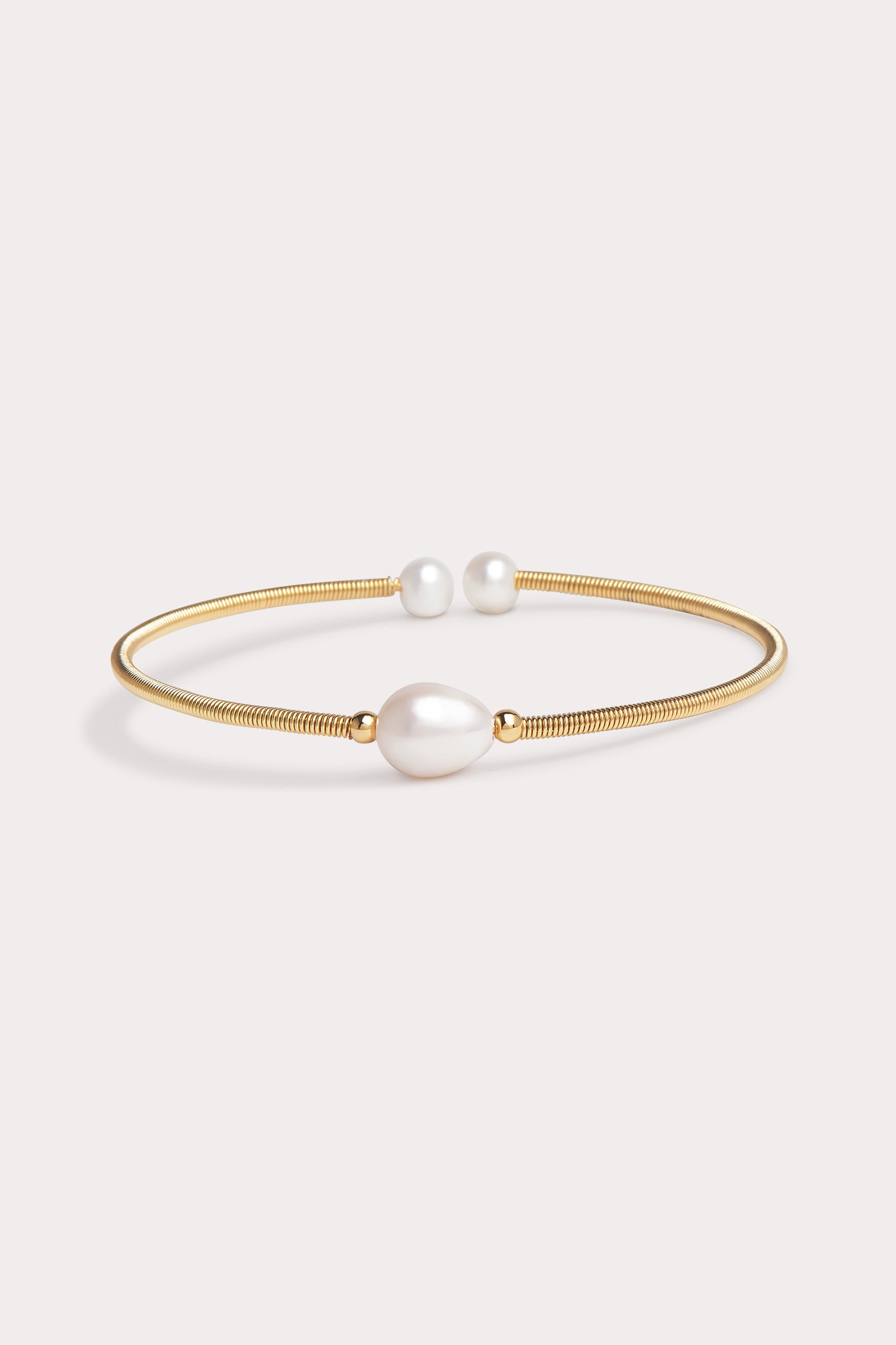 Gold Baroque Pearl Bangle - Beaufort