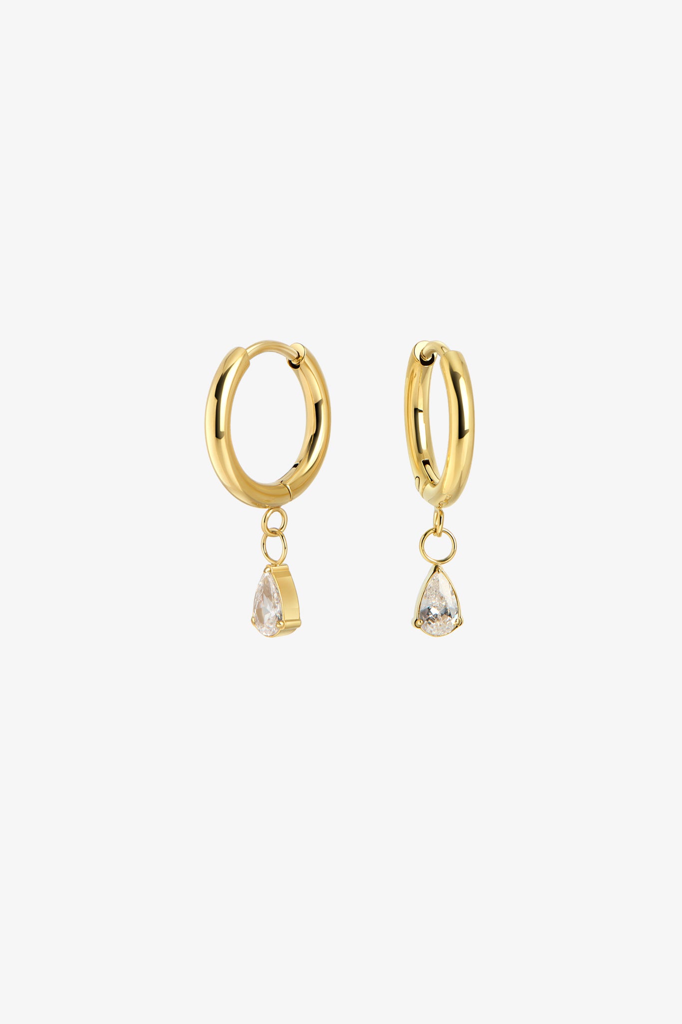Gold Teardrop Huggie Earrings for Bridesmaids | Mia Bijoux