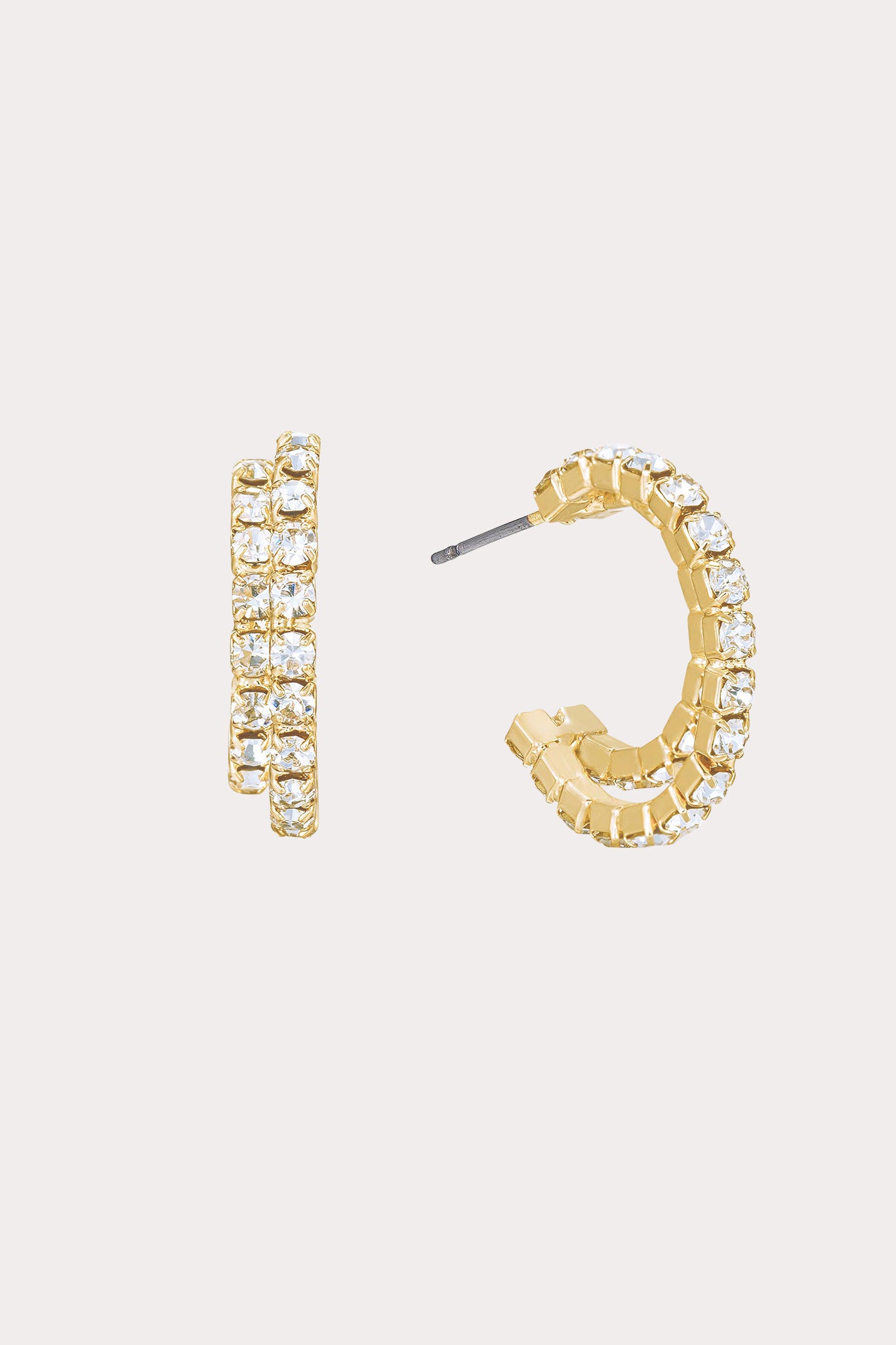 Crystal Rhinestone Huggie Hoop Earrings for Women | Ettika